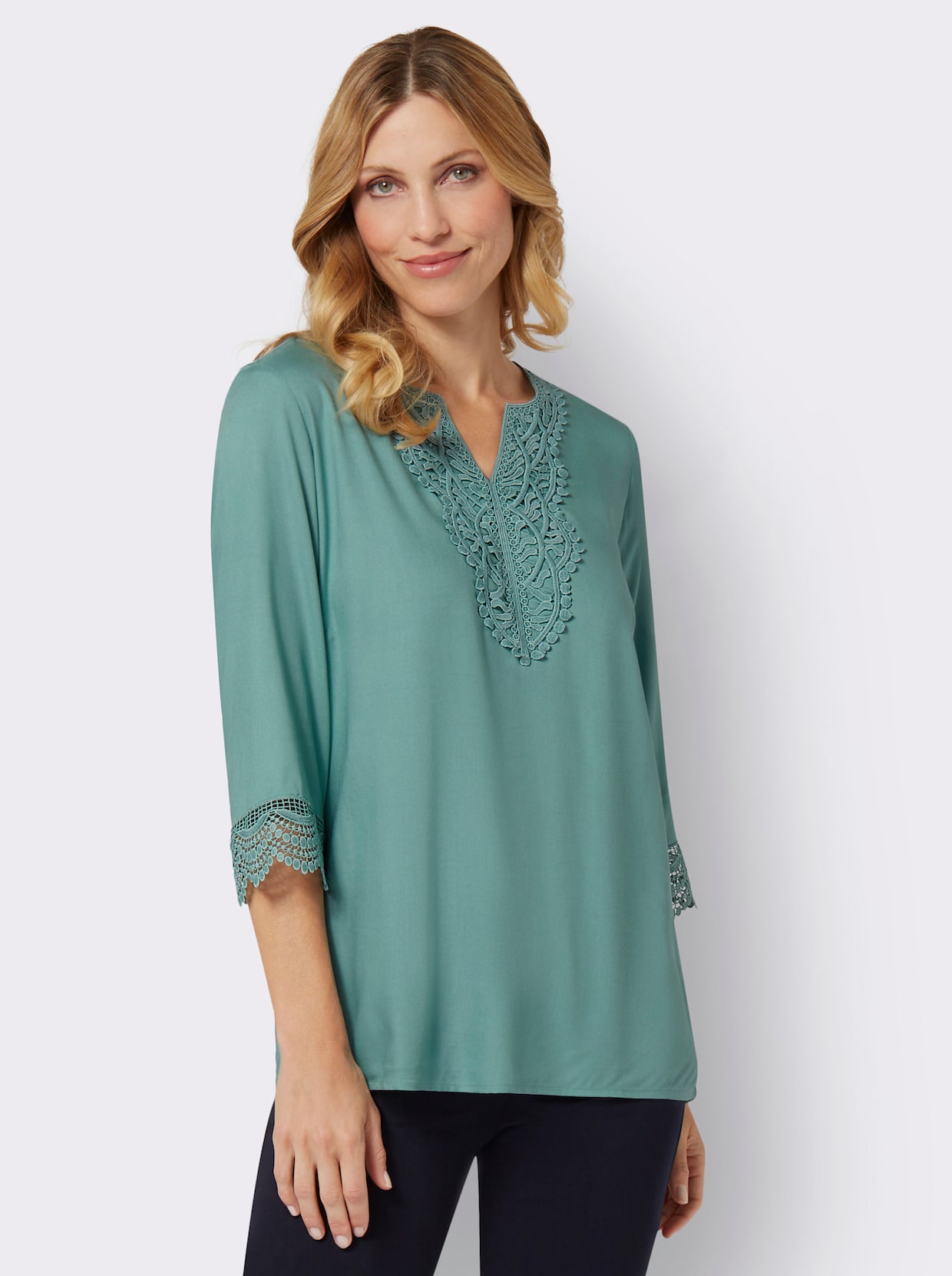 Comfortabele blouse - salie