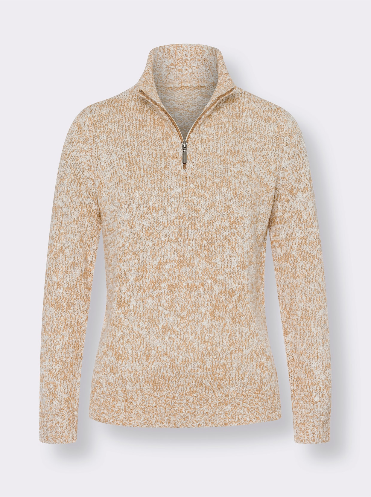 Strickpullover - camel-meliert