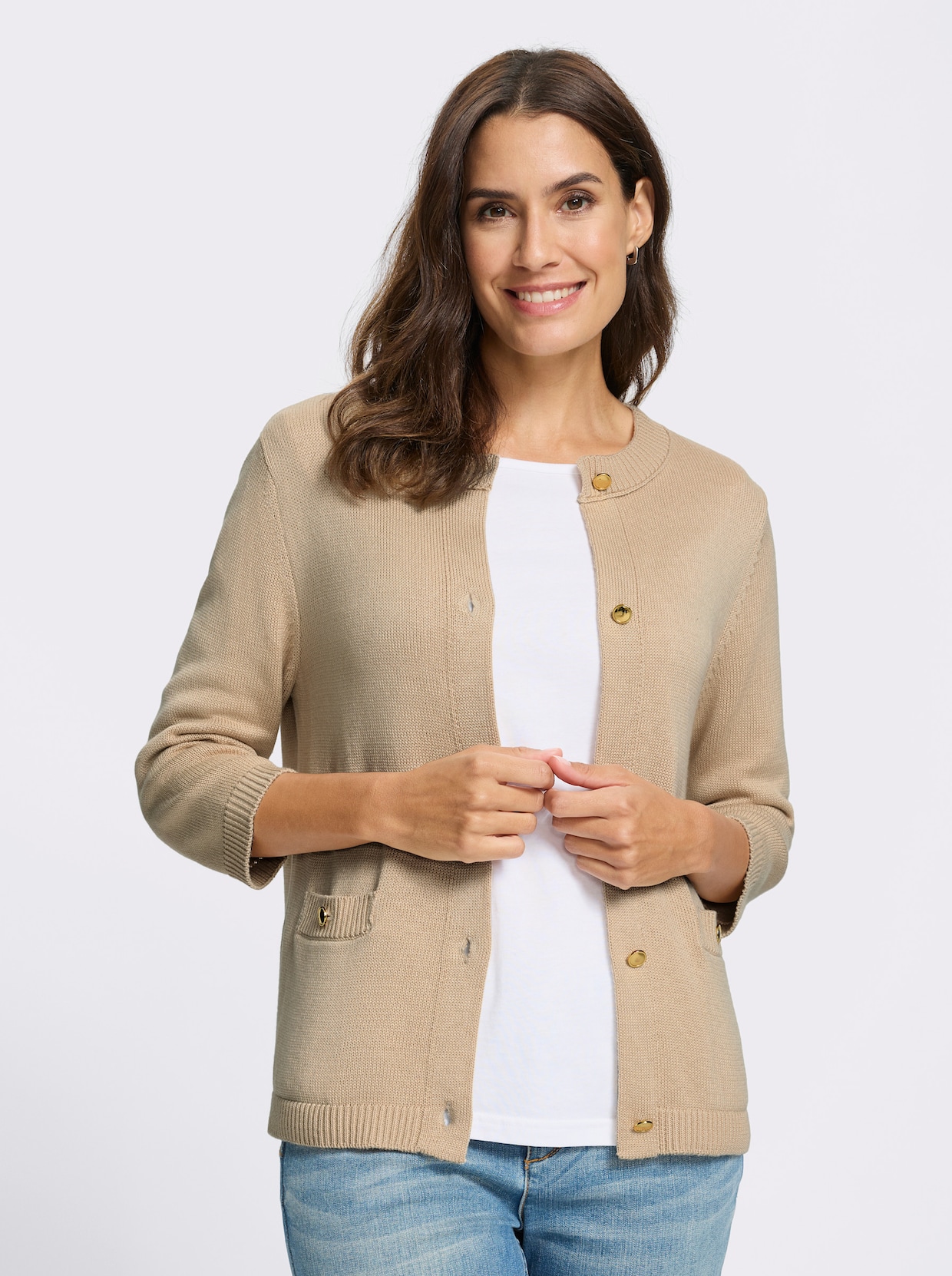 Strickjacke - sand