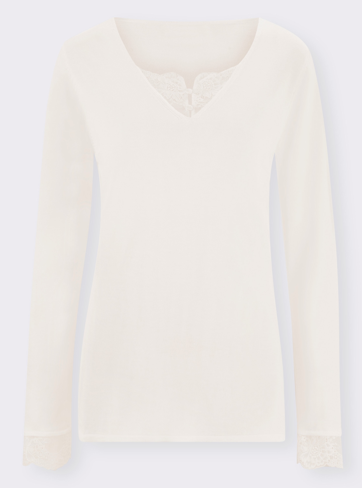 heine Pull en tricot fin - écru