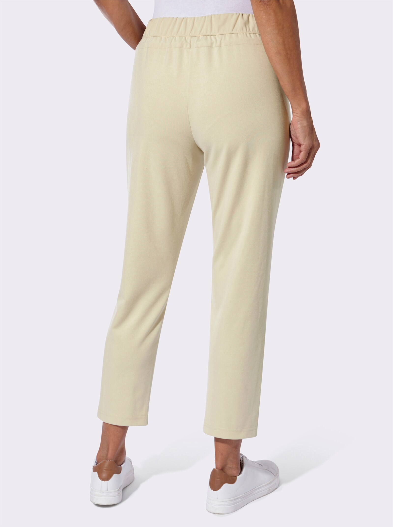 7/8 kalhoty s dělicím švem - písková