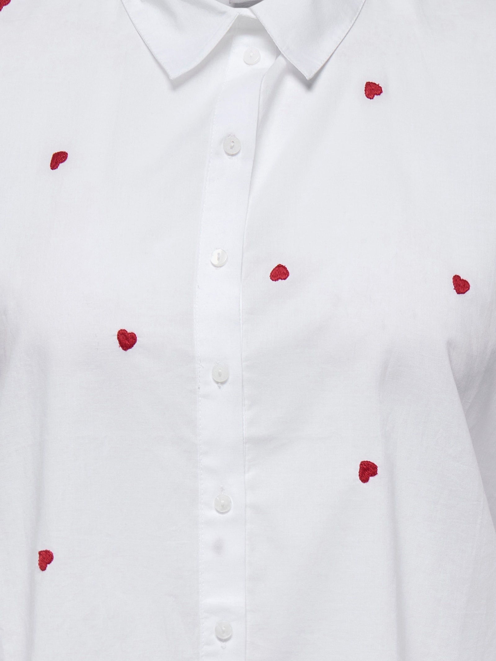 ONLY CARMAKOMA Langarmbluse - bright white aop:heart