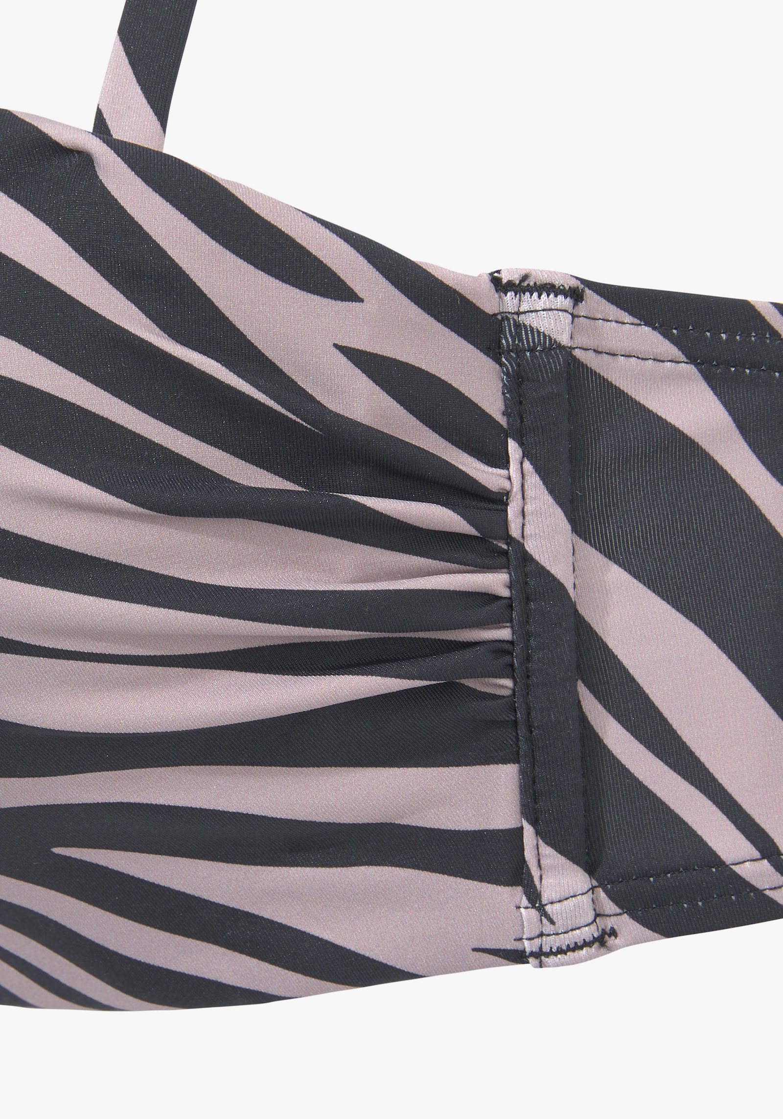 LASCANA Bügel-Bandeau-Bikini-Top - schwarz-bedruckt