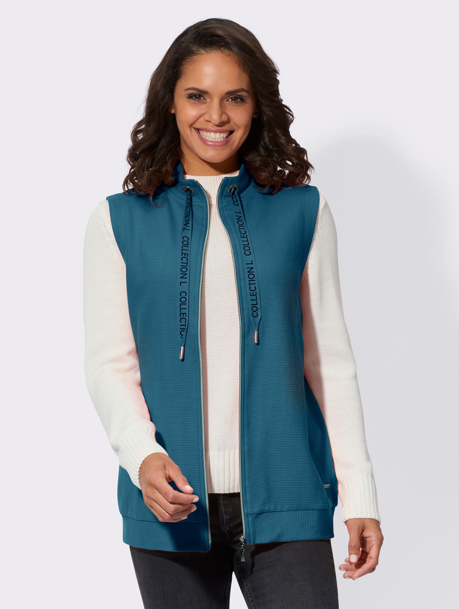 Shirtweste in Ripp-Optik - topas