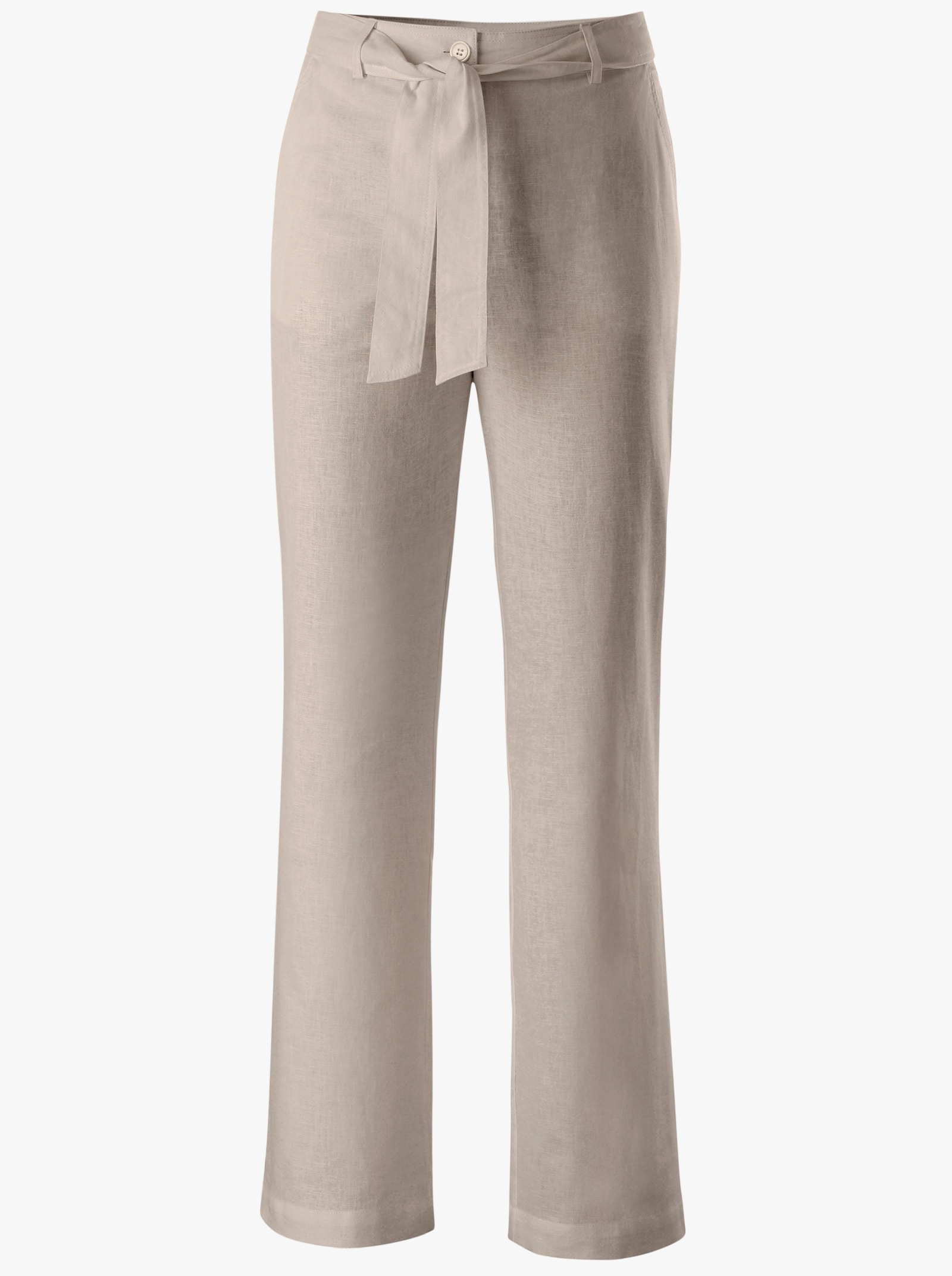 Palazzobroek met bindceintuur - beige
