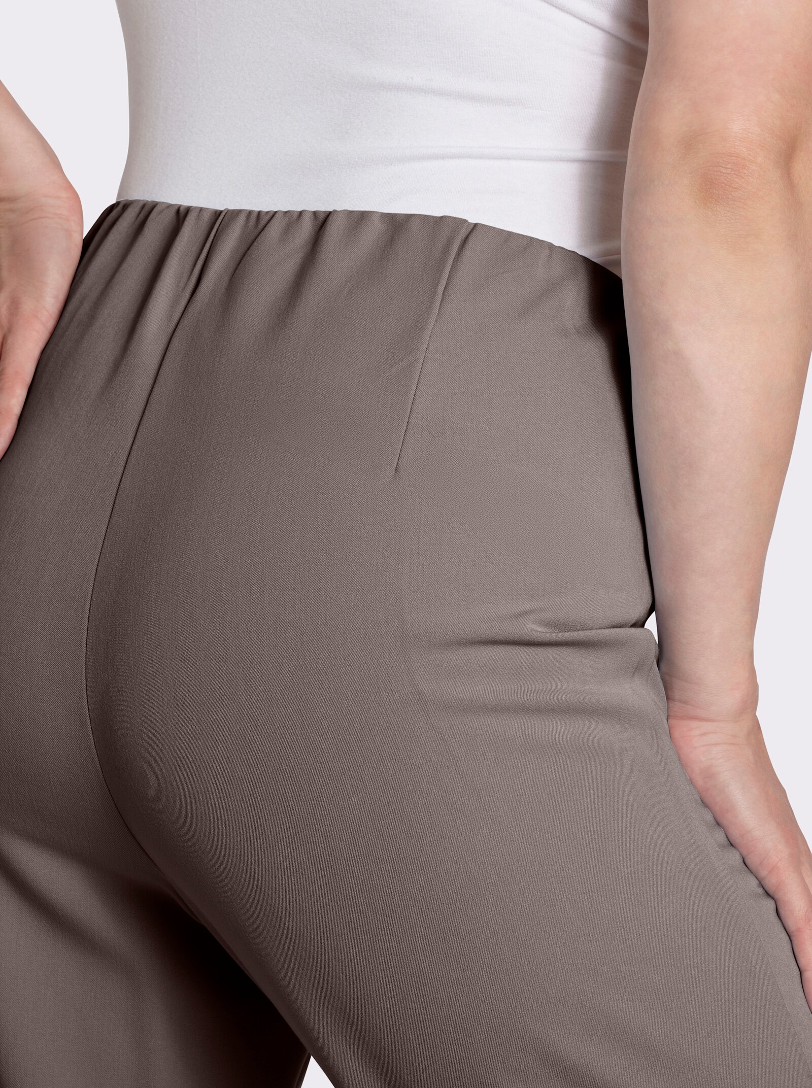 Stretch-Hose mit innenliegendem Dehnbund - taupe