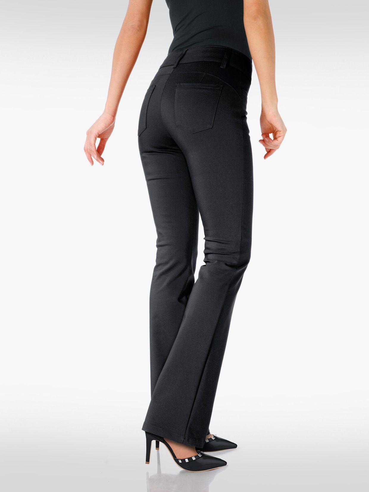 heine Bootcut broek - zwart