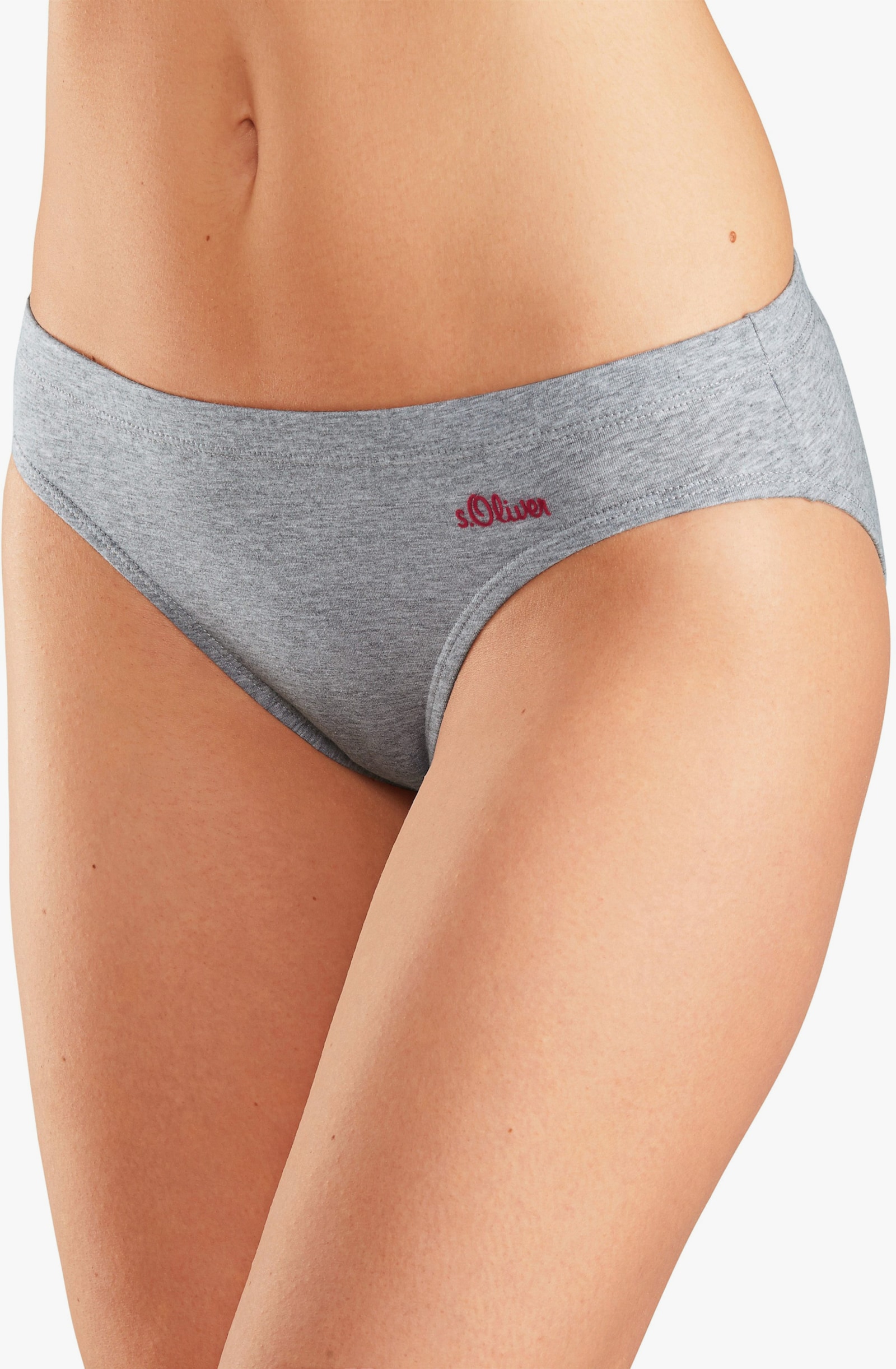 s.Oliver Bikinislip - grau, schwarz, weiß