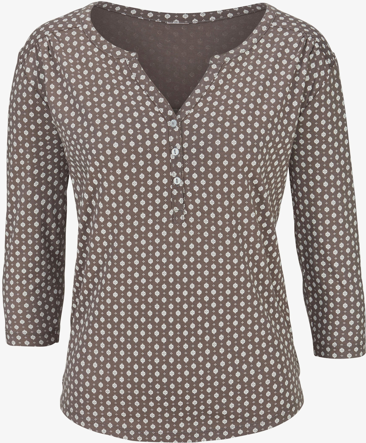 LASCANA Shirt met 3/4-mouw - taupe