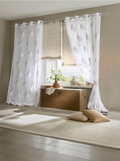 heine home Decoratieve vitrage - grijs