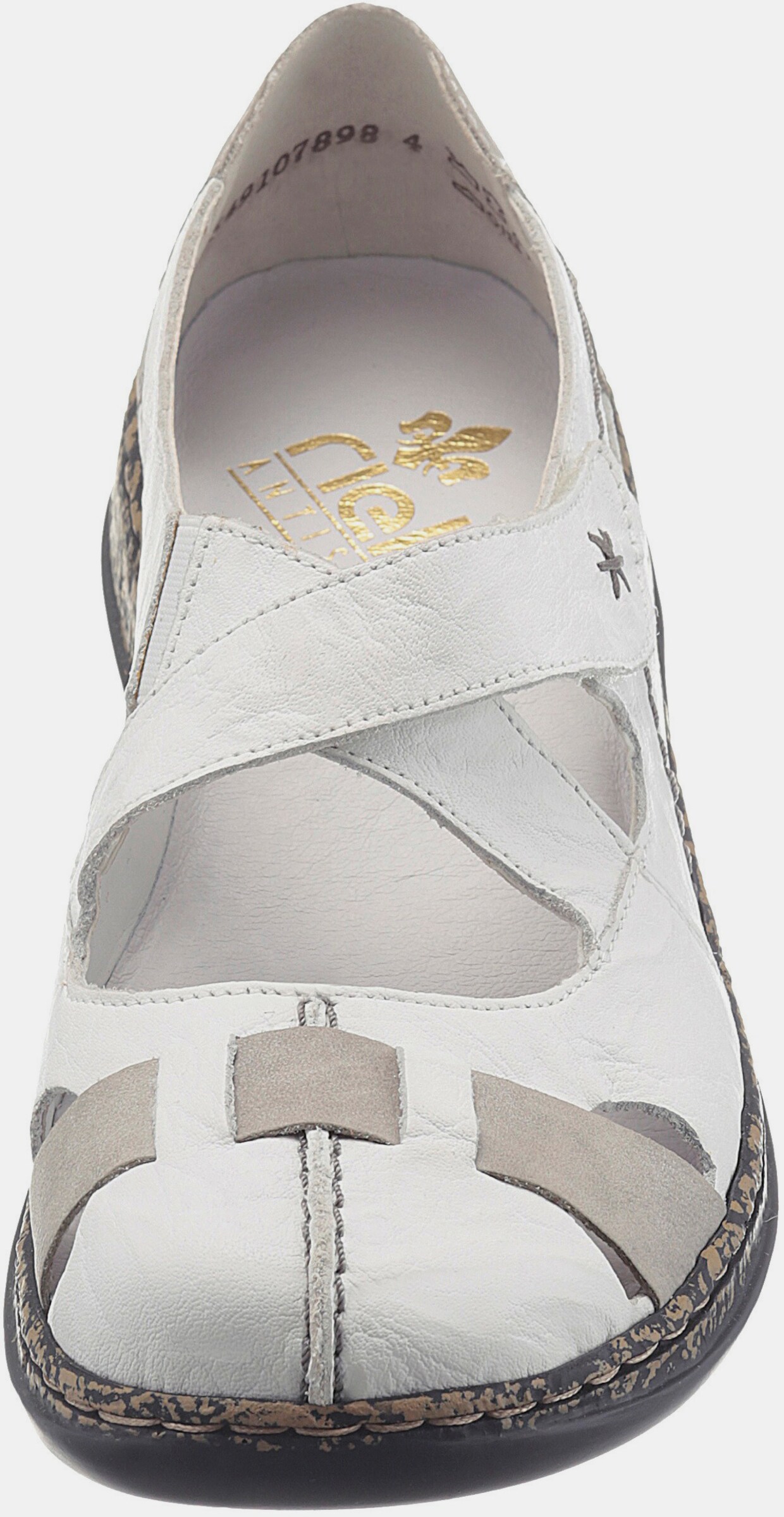 Rieker Slipper - weiß-grau
