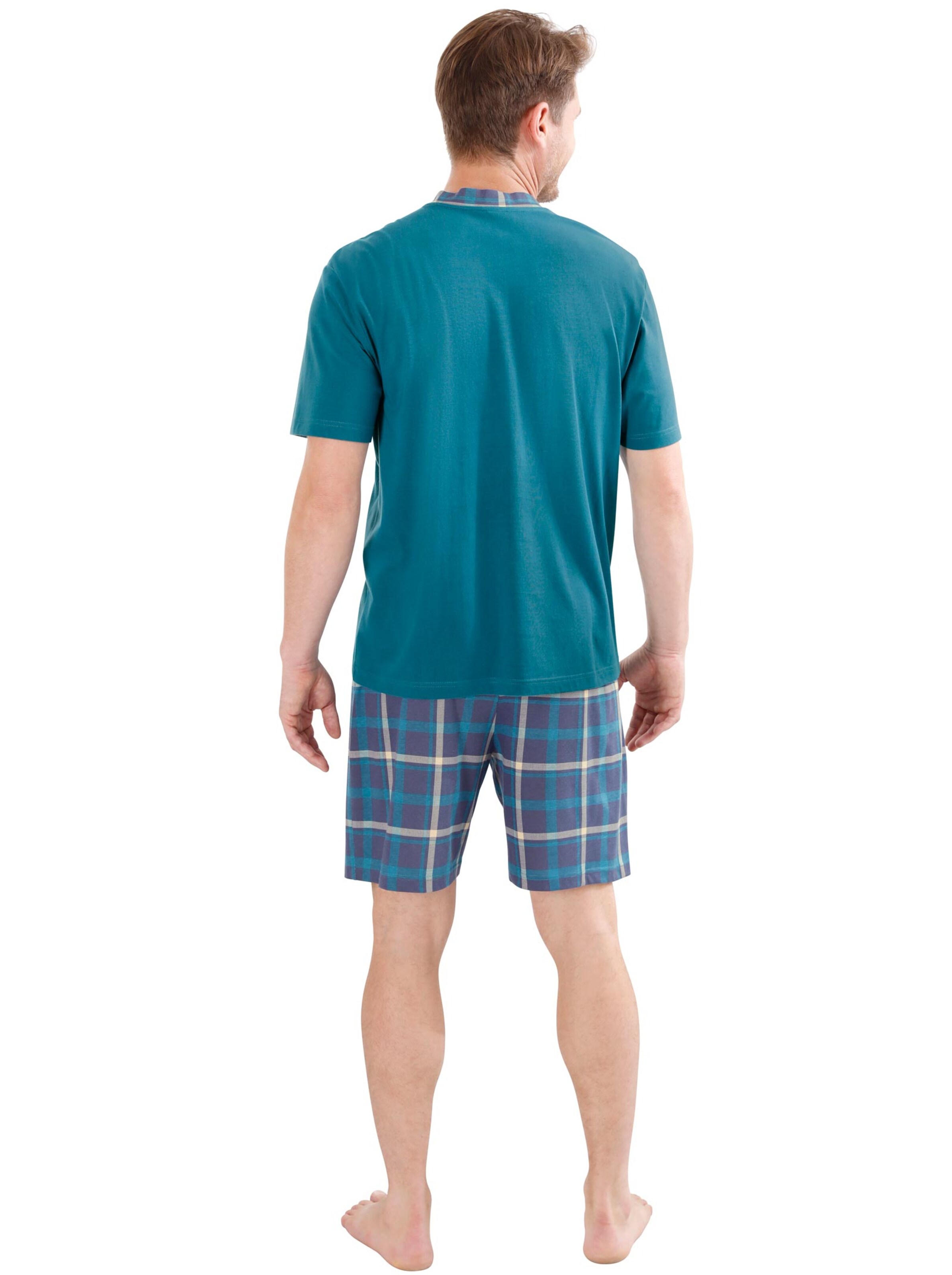 Shorty - petrol-kariert