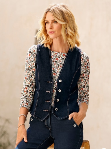 Jeansgilet - dark-blue