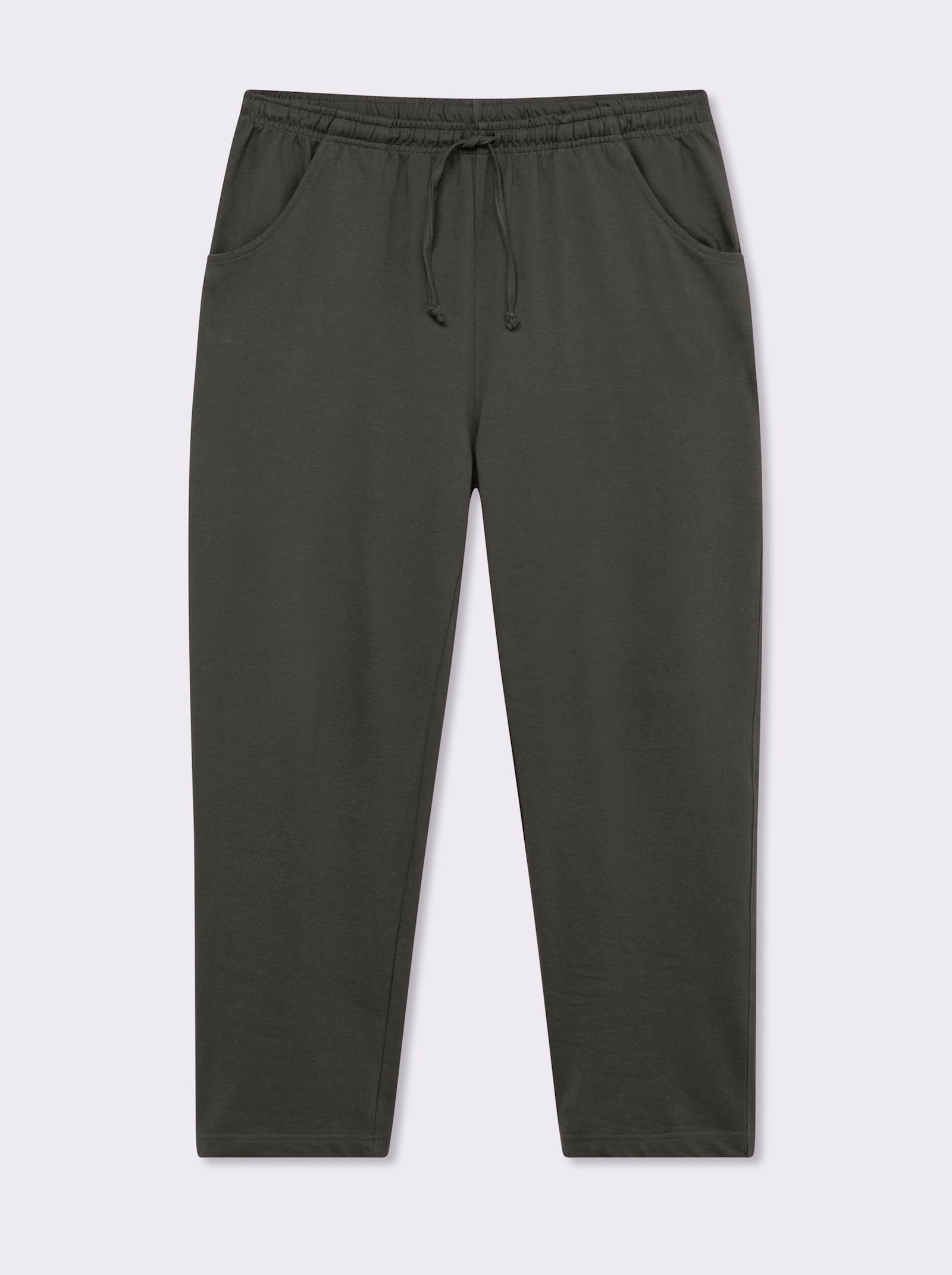 Jerseyhose mit Tunnelzug und Bindeband - graphit