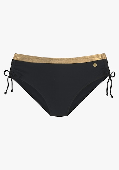 LASCANA Bikini-Hose - schwarz-goldfarben