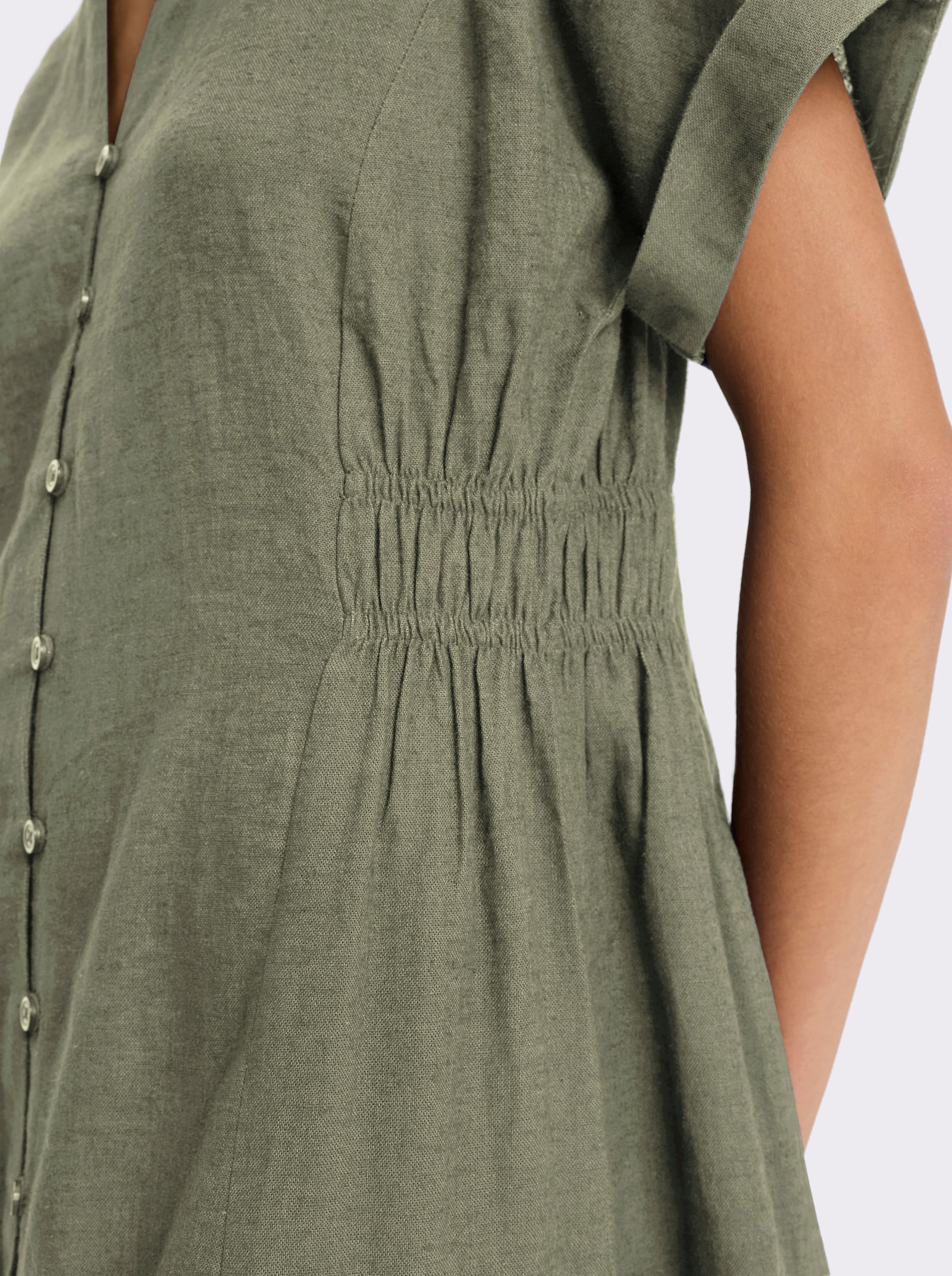 heine Sommerkleid mit Gehschlitz - khaki