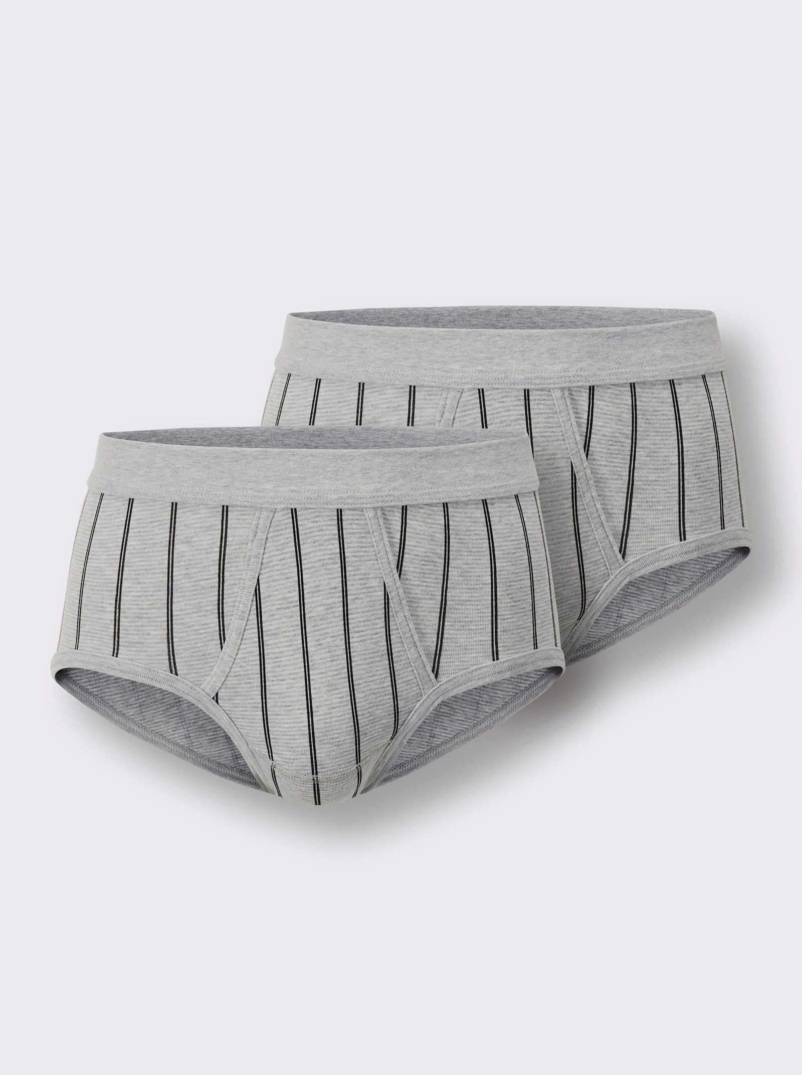 wäschepur men Slipy - světlešedá-proužek