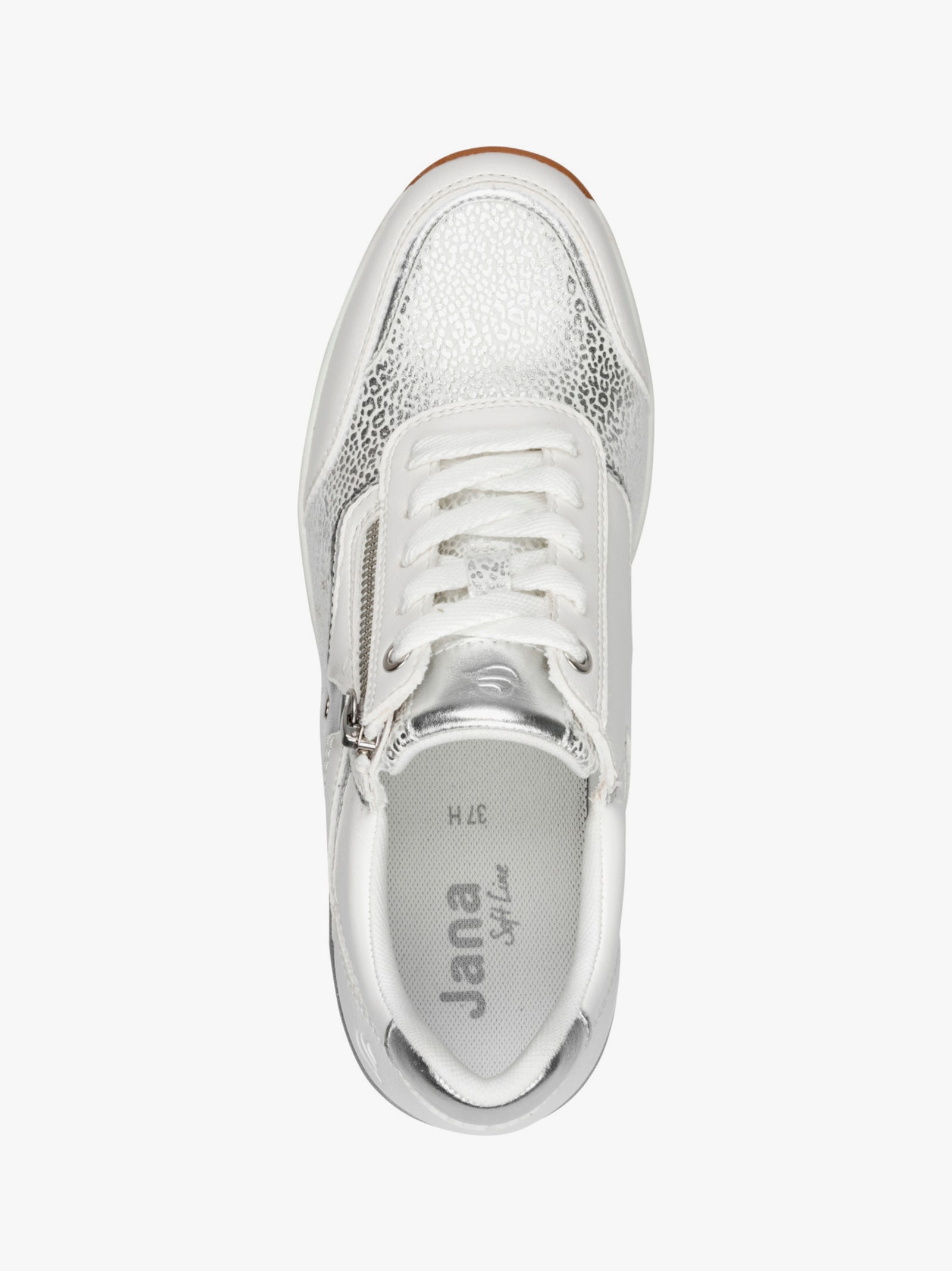Jana Sneaker mit Zipper - weiß