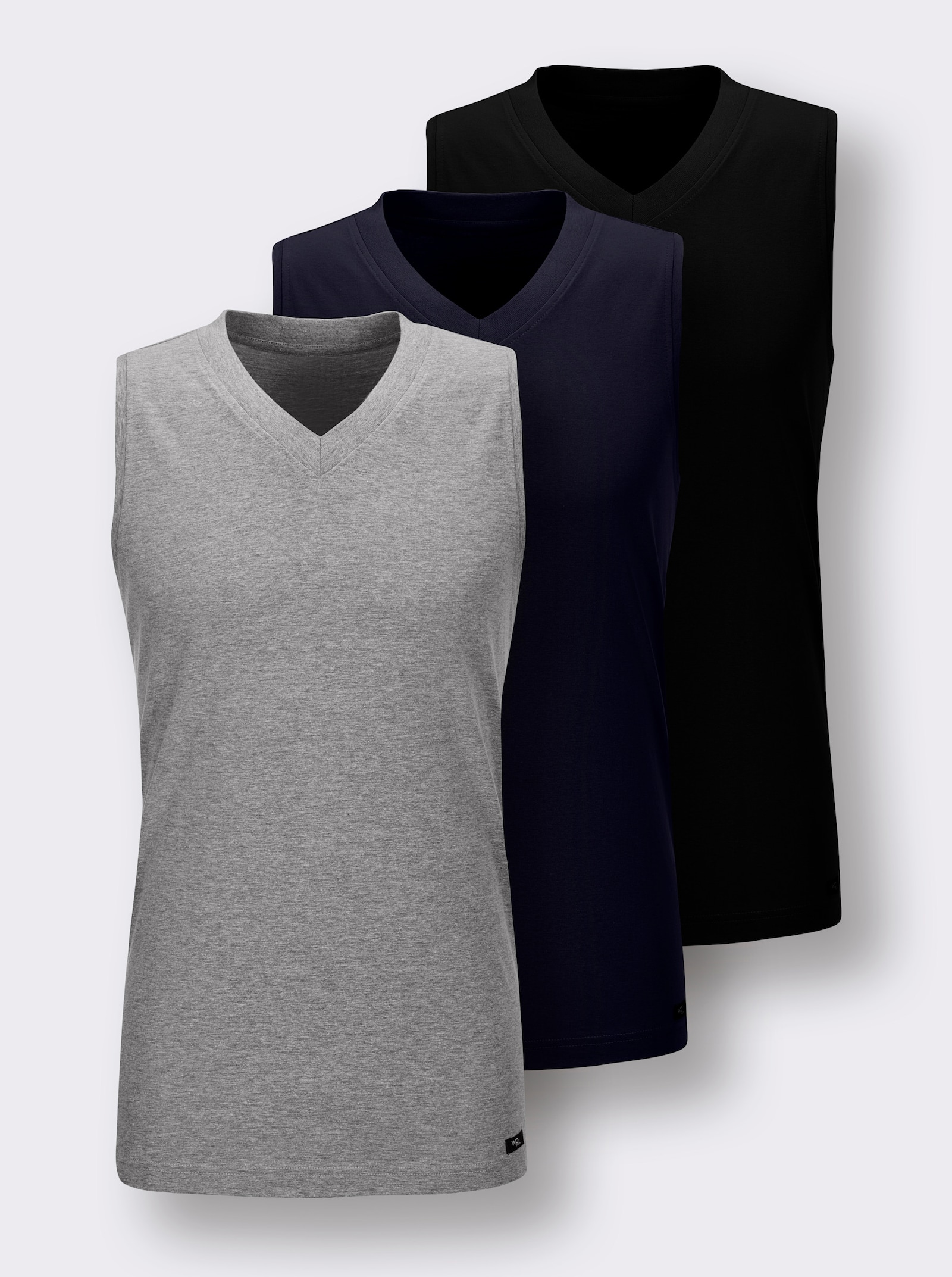 KINGsCLUB Shirt - schwarz + grau-meliert + marine