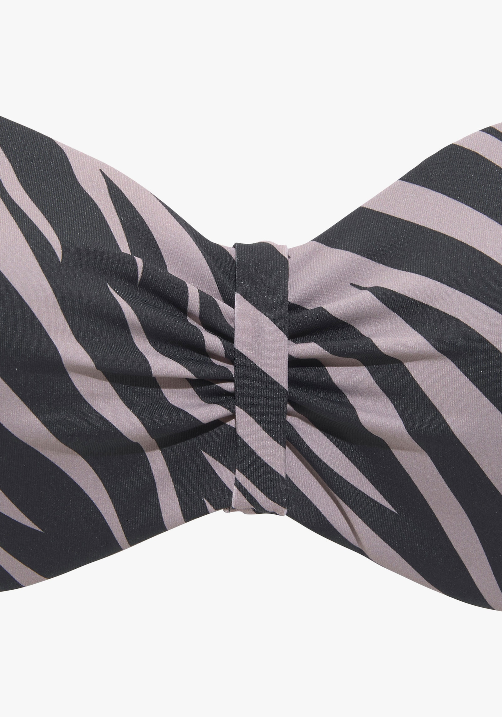 LASCANA Bügel-Bandeau-Bikini-Top - schwarz-bedruckt