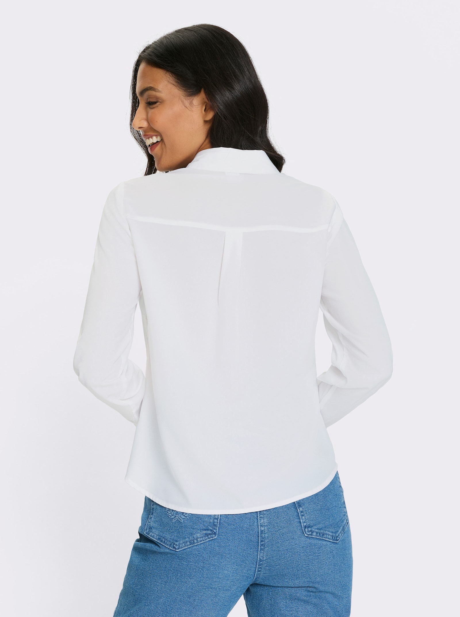 Klasická blúzka, kvetová bordúra - Svetlobéžová a ruženínová potlač