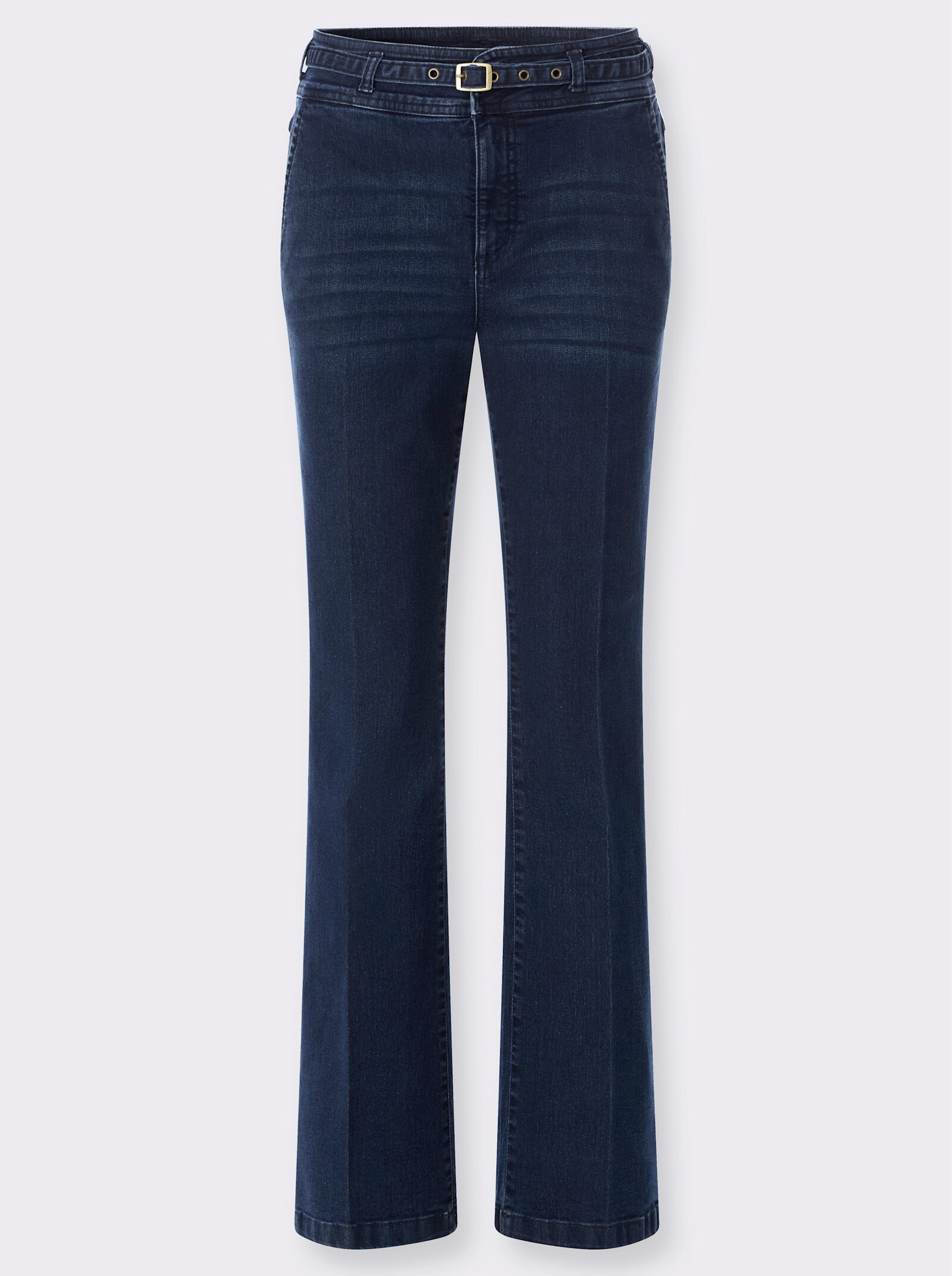 Bootcut-Jeans mit Waschung - dark blue