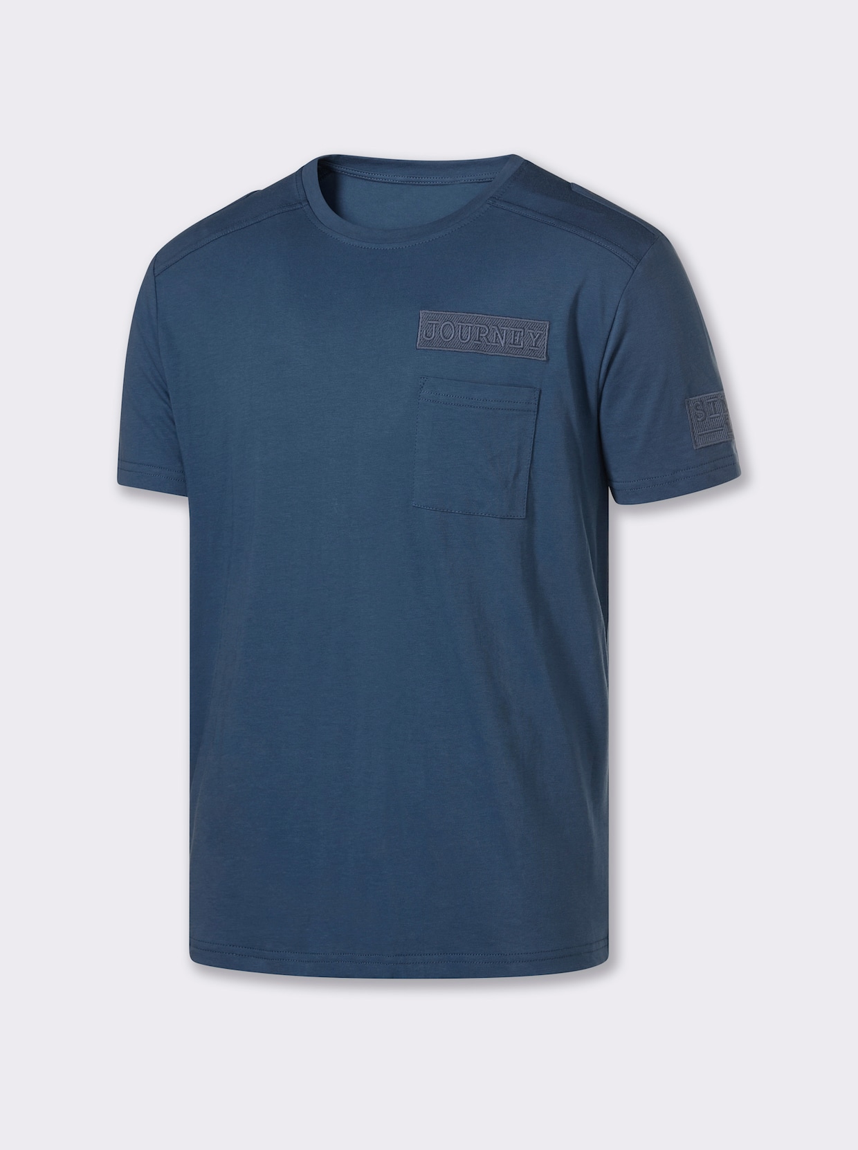 Marco Donati Kurzarmshirt - jeansblau