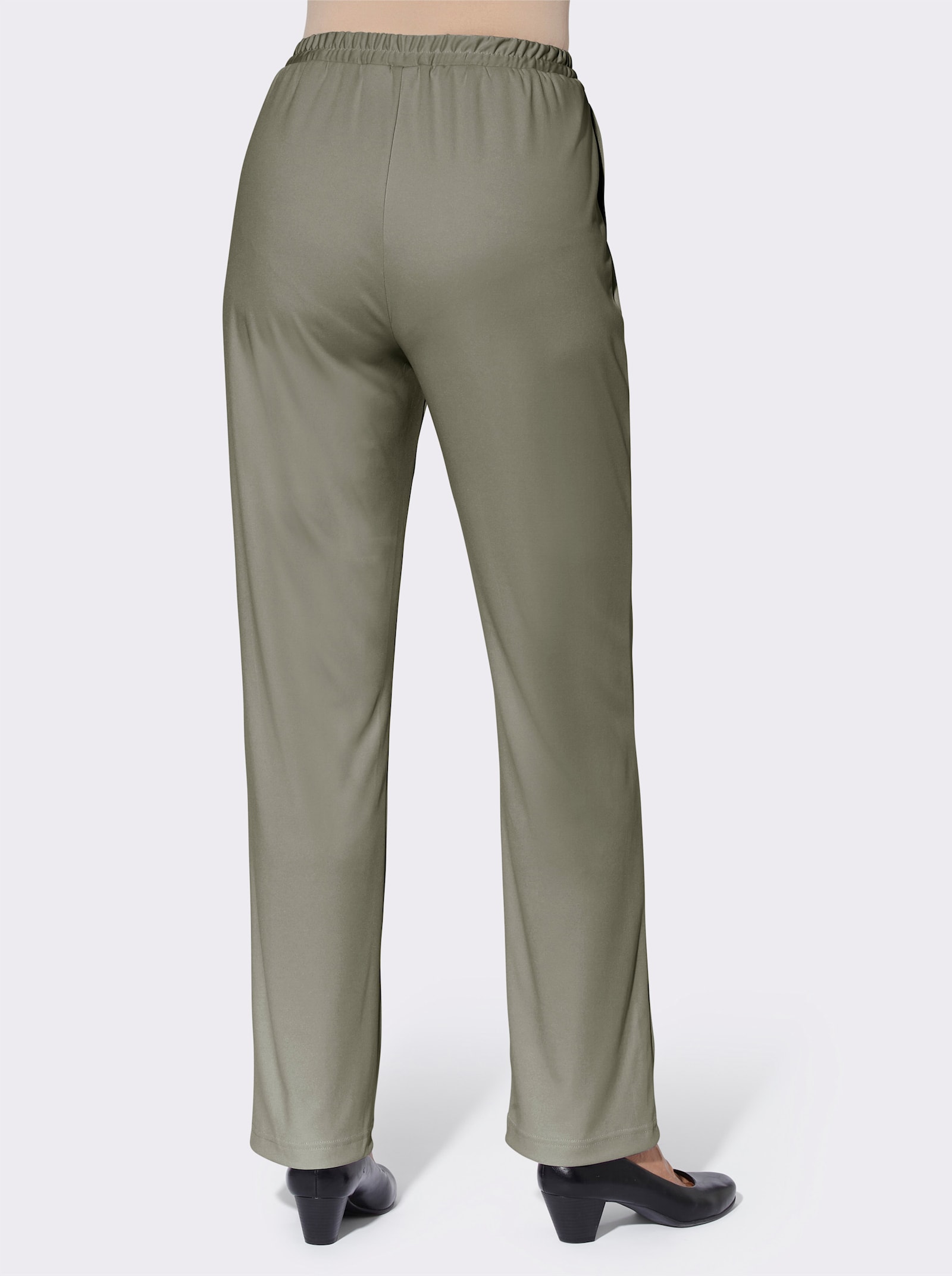 Jerseyhose mit Bindeband - khaki