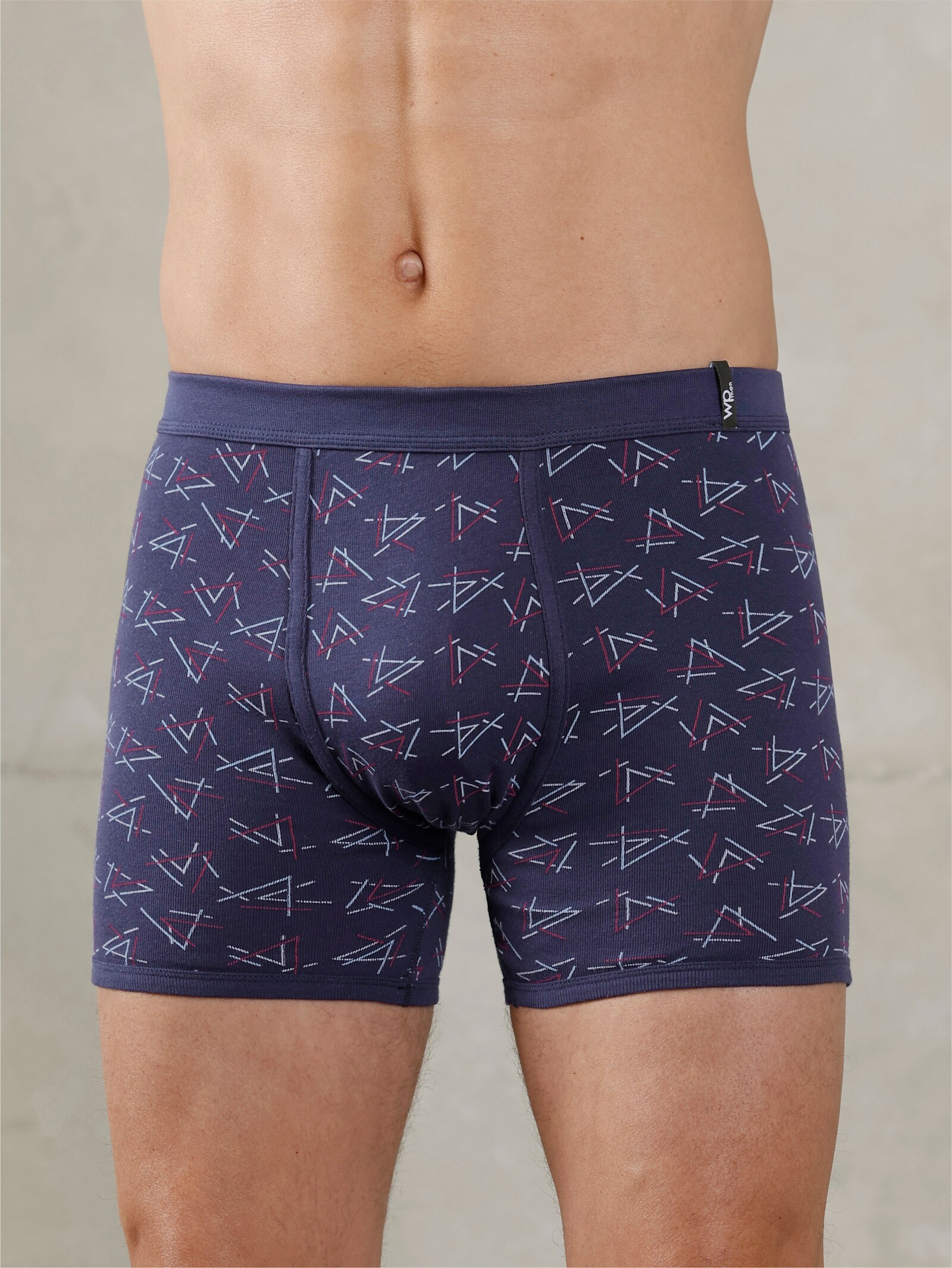 wäschepur men Hose kurz - mittelblau + marine + dunkelrot
