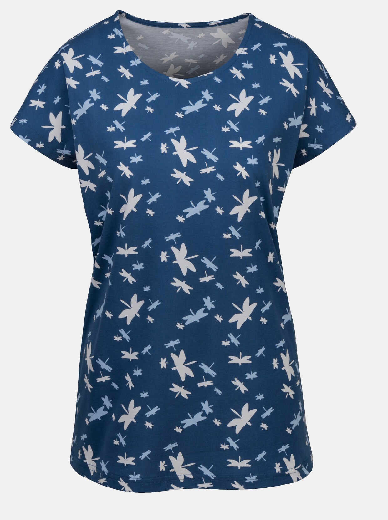 T-shirt à manches courtes - marine imprimé