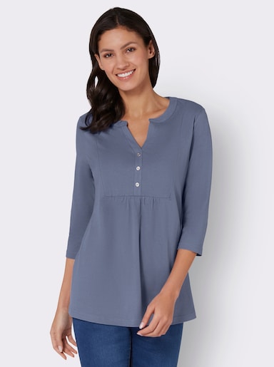 3/4-Arm-Shirt - taubenblau