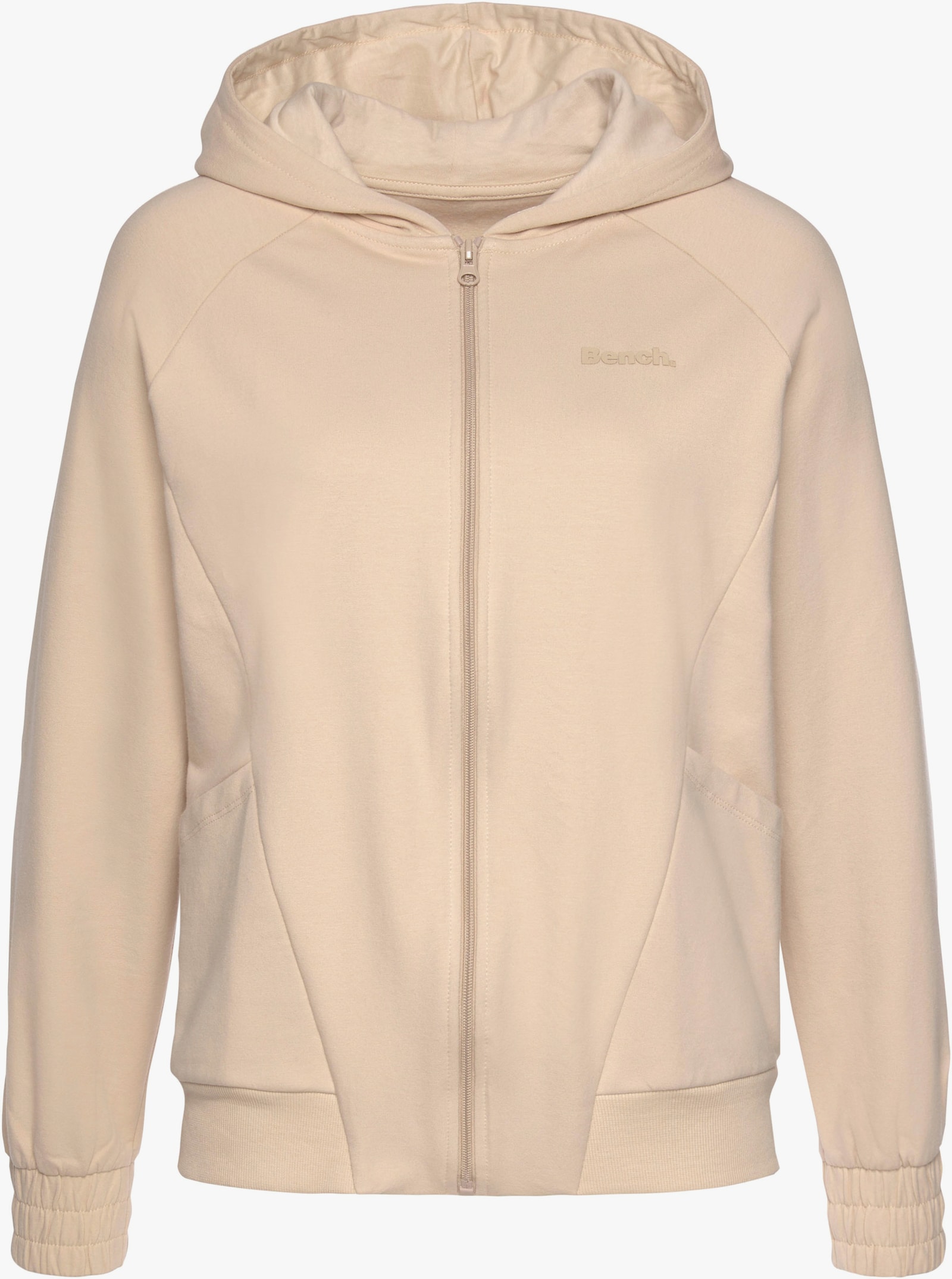Bench. Loungewear Kapuzensweatjacke - beige