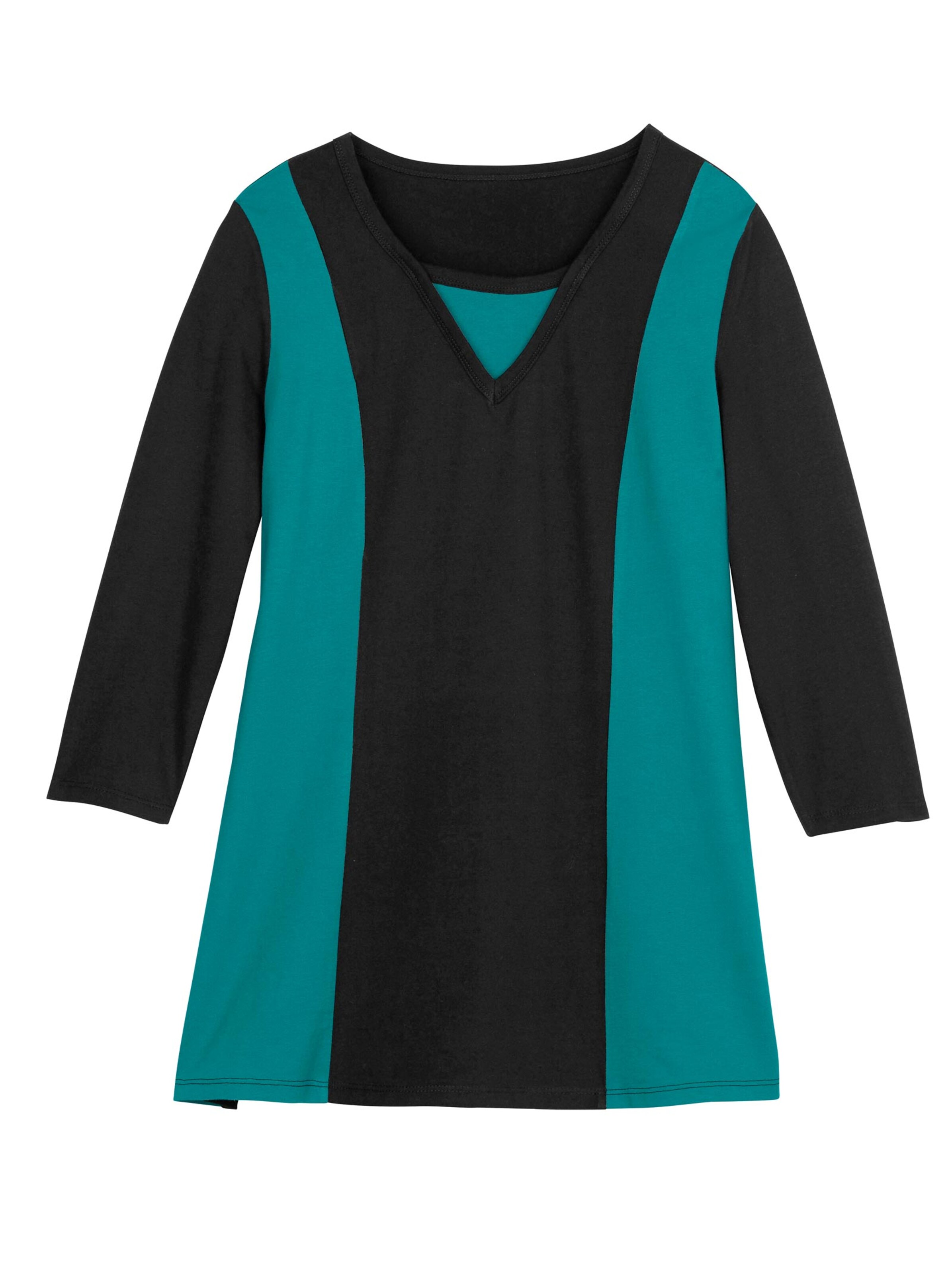 Shirt - schwarz-petrol