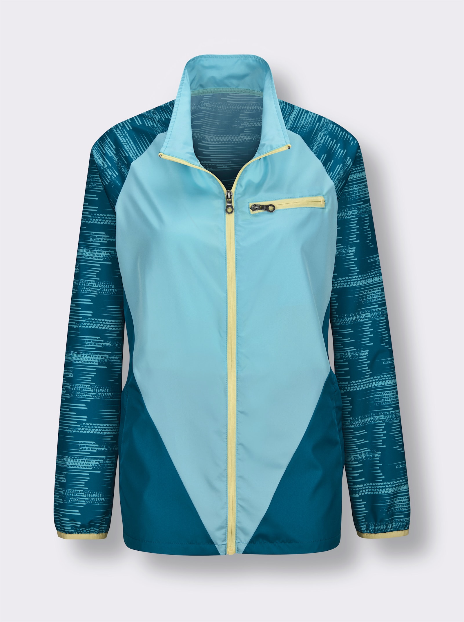 Funktionsjacke mit Reißverschluss-Brusttasche - aquapetrol