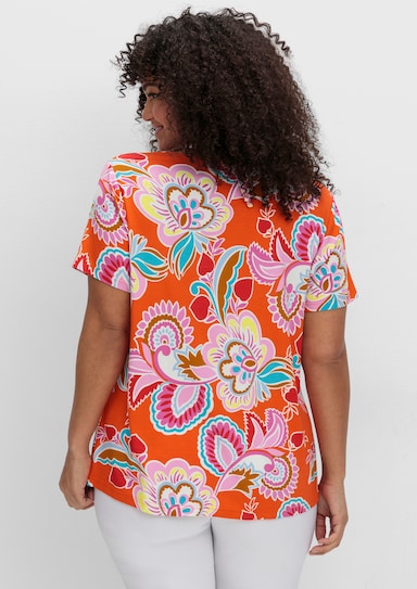 sheego by Joe Browns Neckholdershirt mit V-Cut - hummer-gemustert
