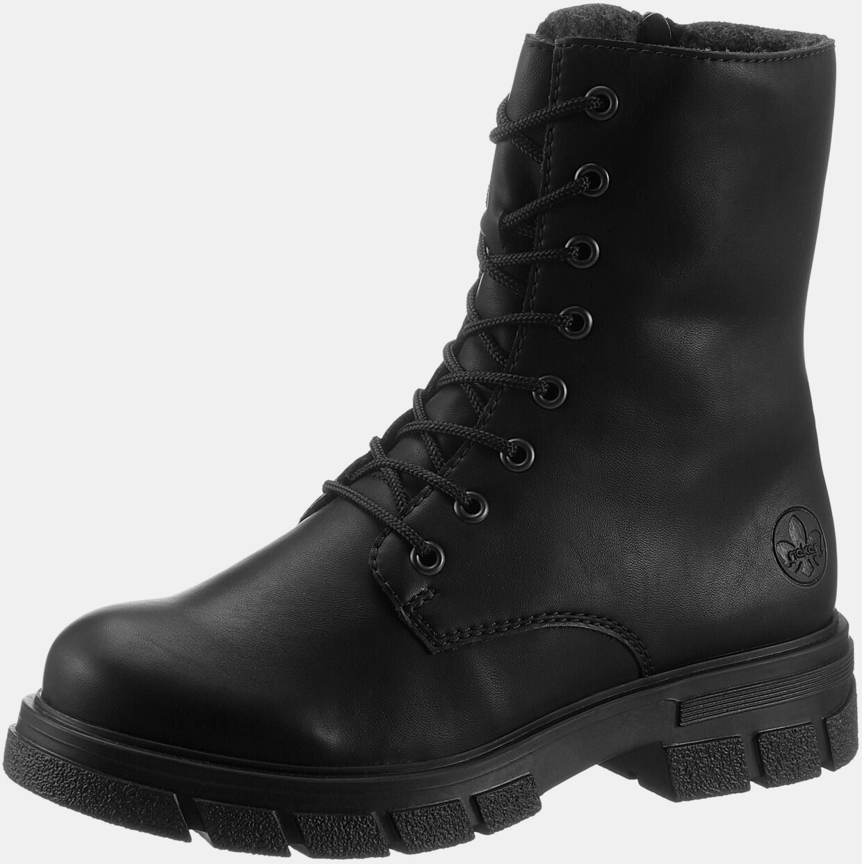 Rieker Bottines à lacets - noir-uni