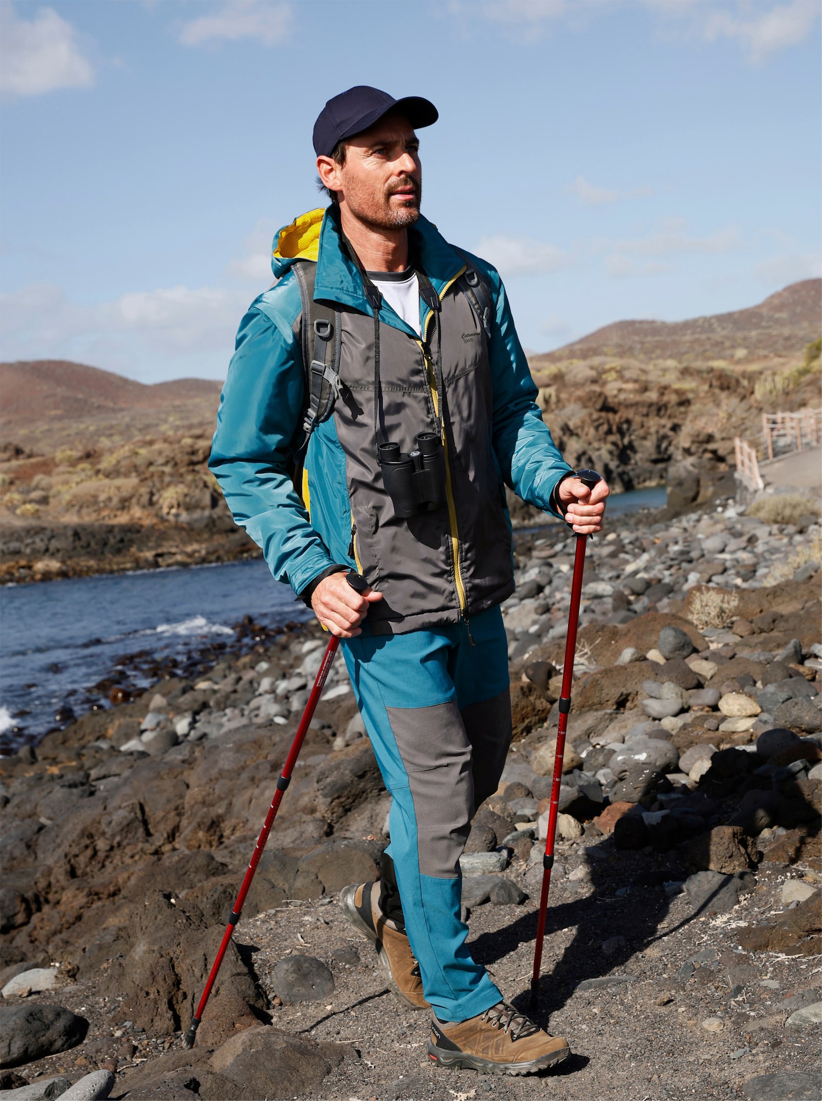 Catamaran Sports Functioneel shirt in freshnezz-kwaliteit - donkerblauw/oker