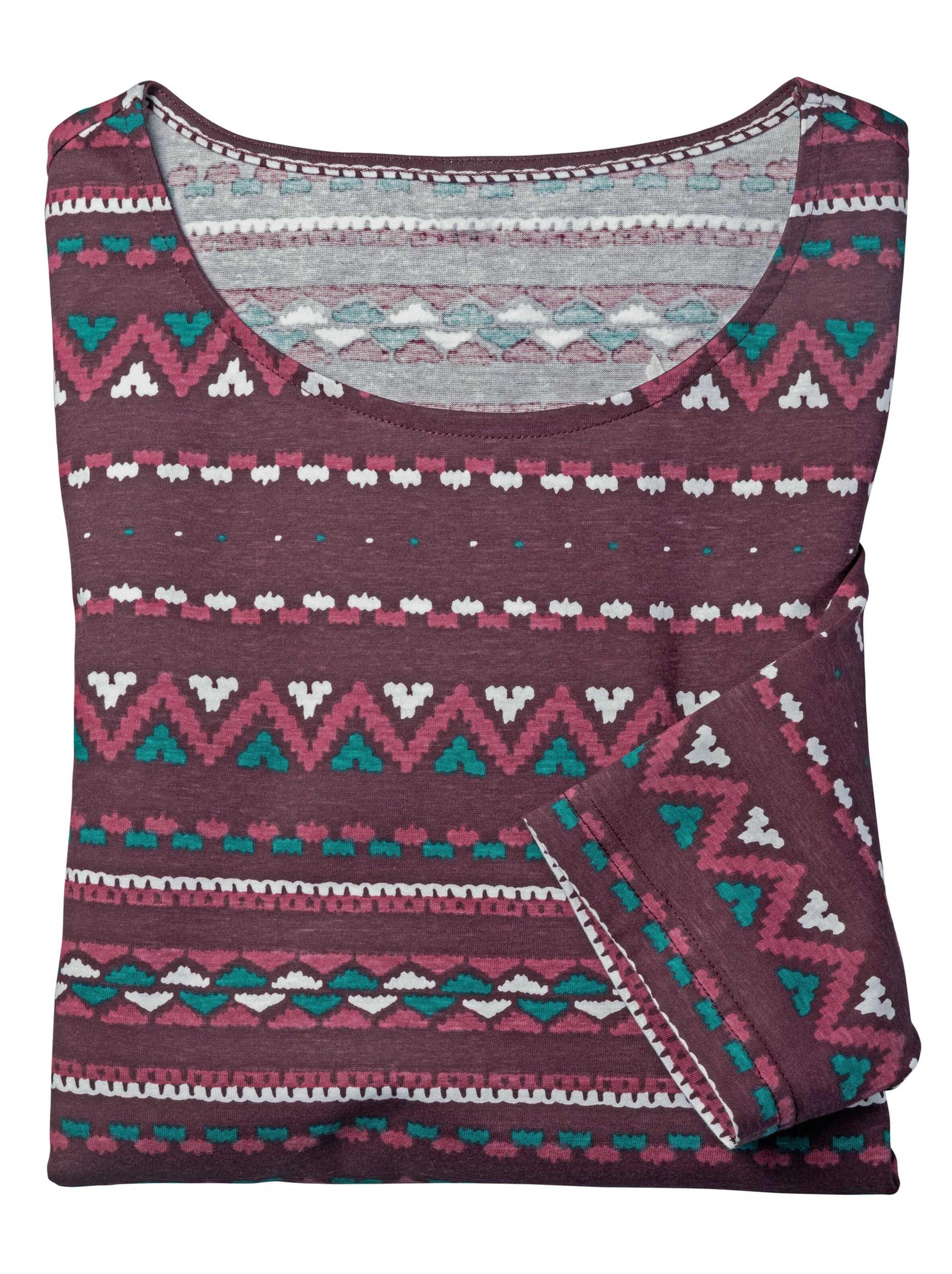 Shirt - burgund-bedruckt