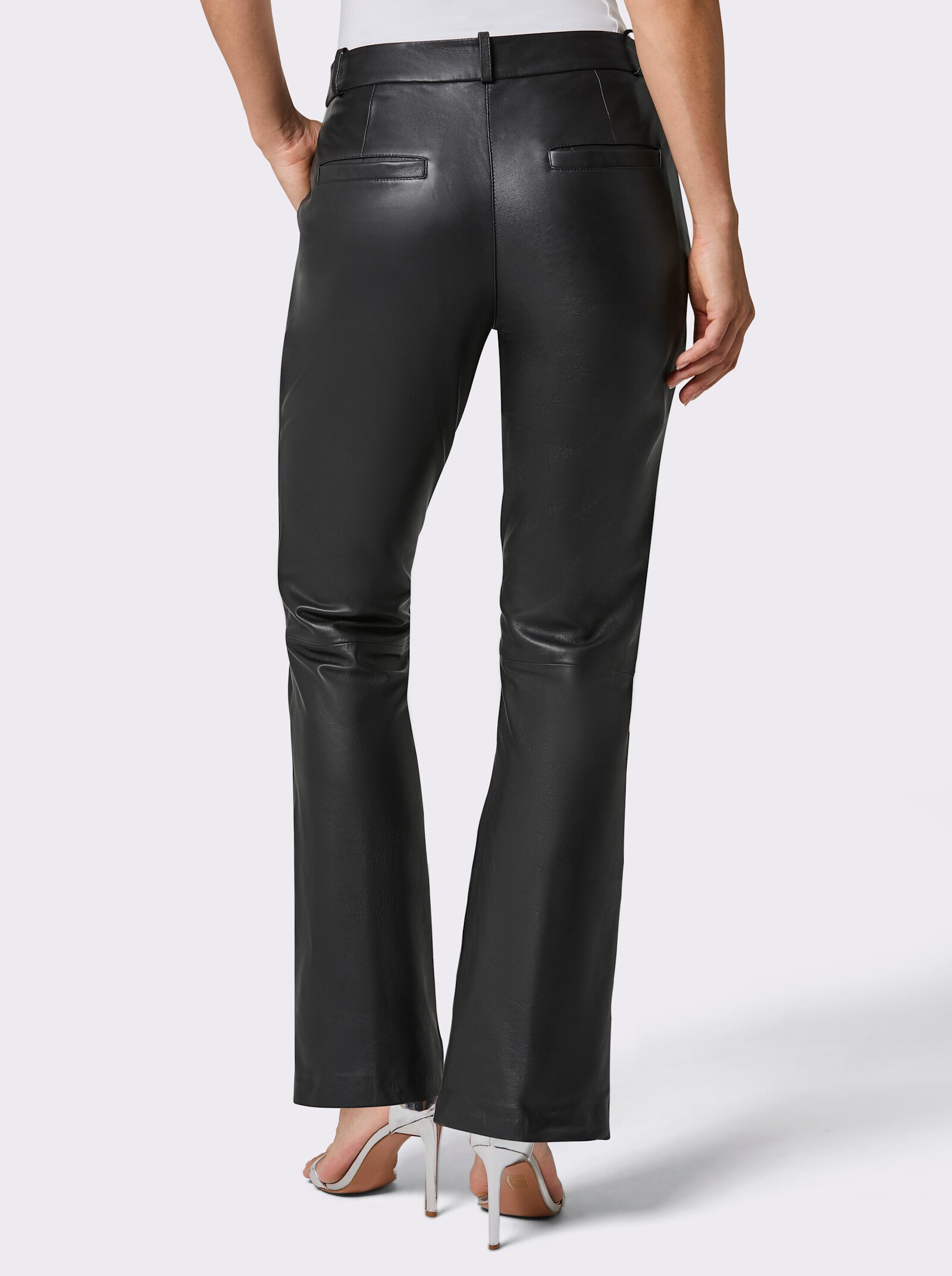 Mainpol Lederhose mit Biesen - schwarz