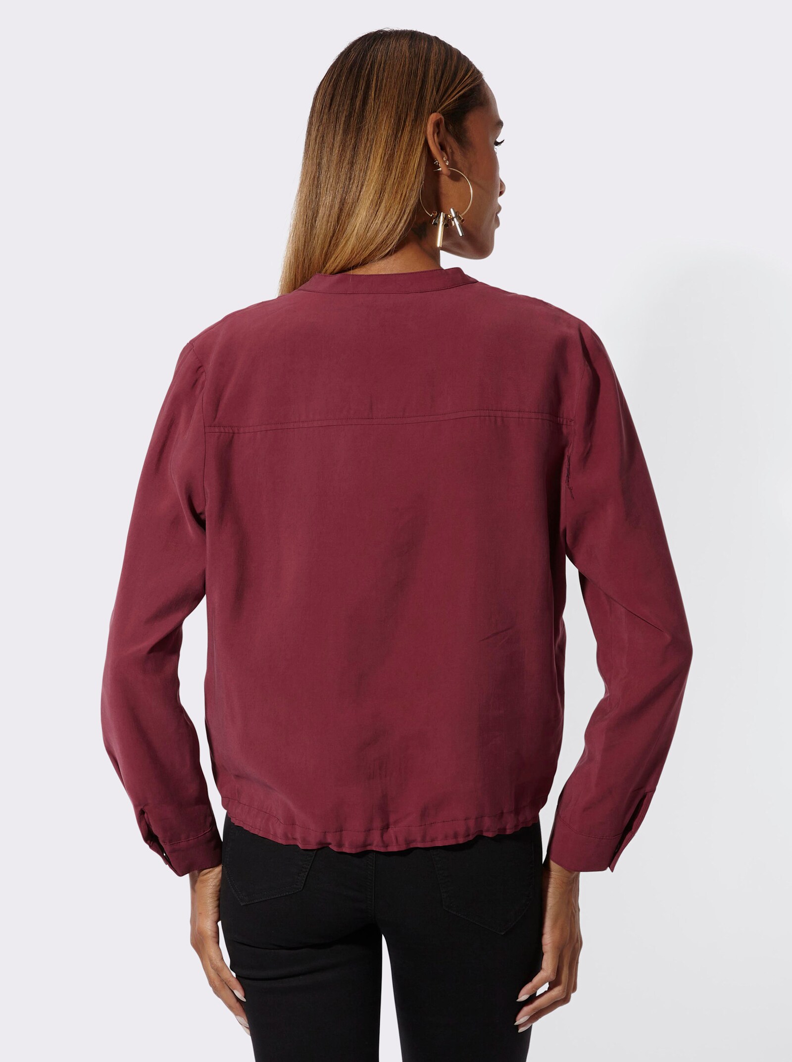 Blouson mit Tunnelzug - bordeaux