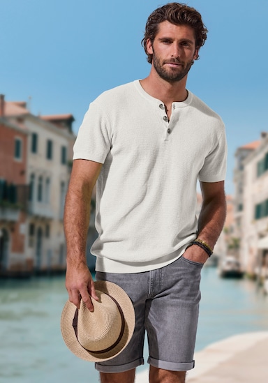 John Devin Henleyshirt - offwhite