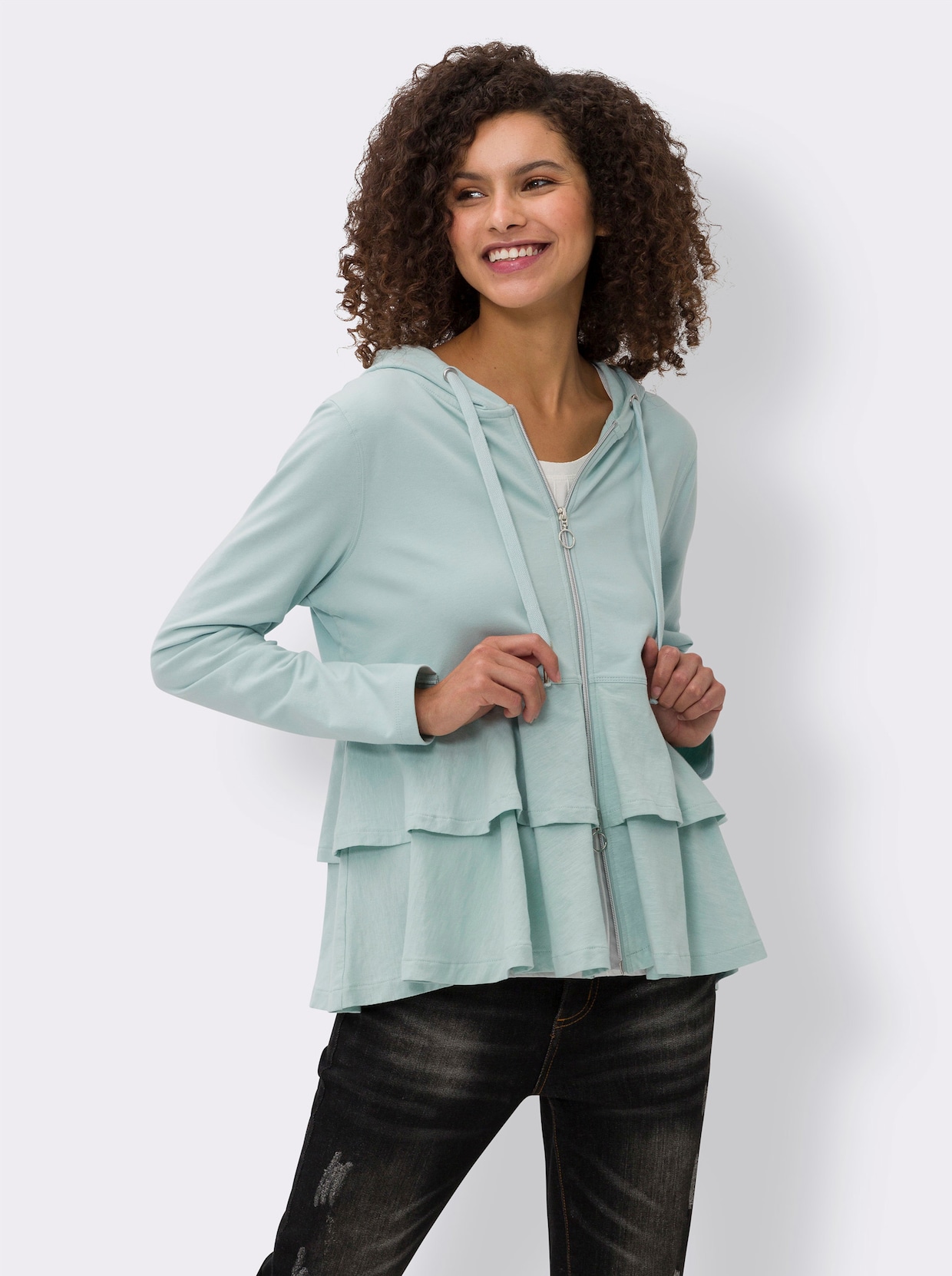 heine Shirtjacke - kalkmint