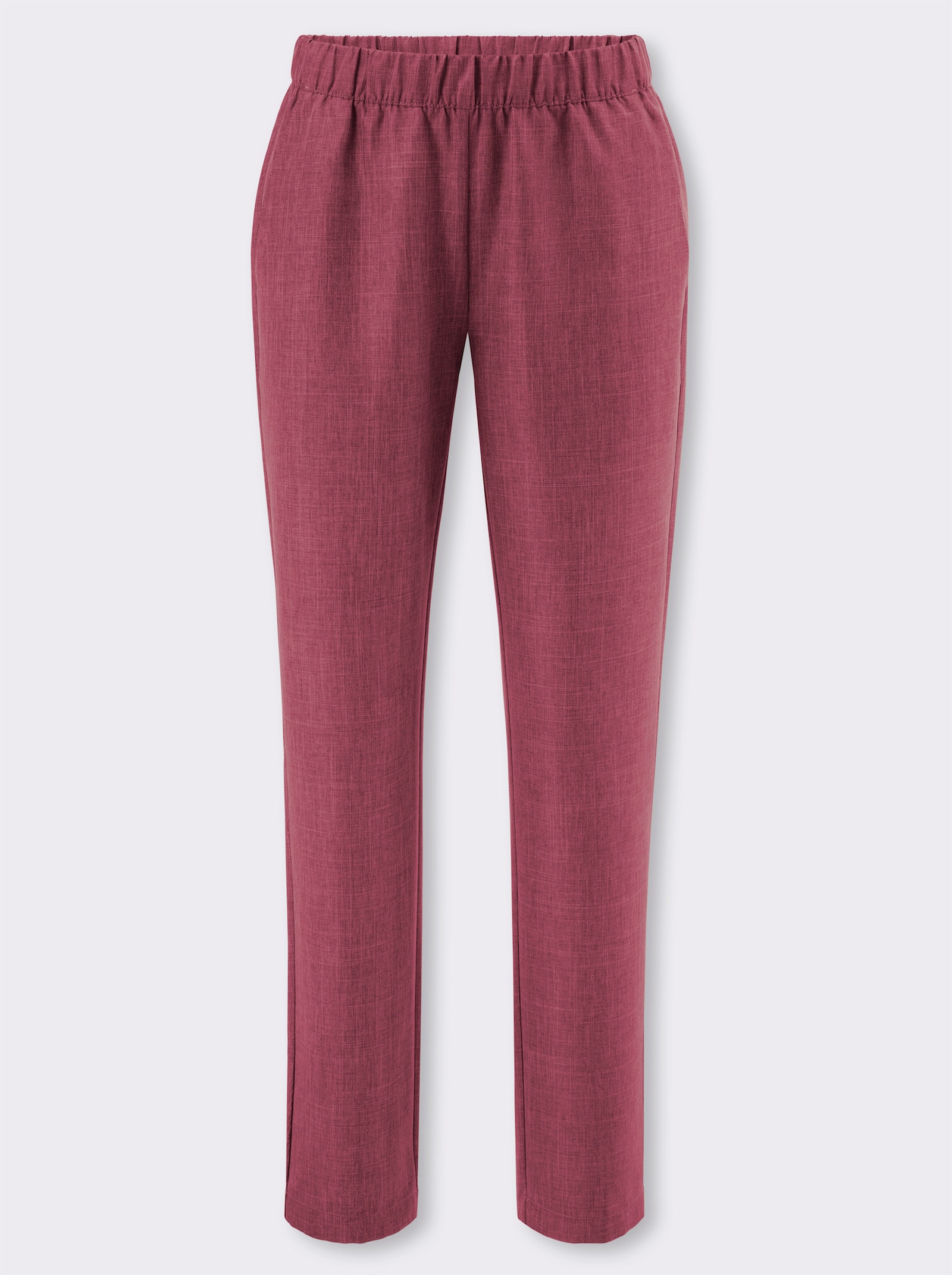 Comfortbroek in linnenlook - malve gemêleerd