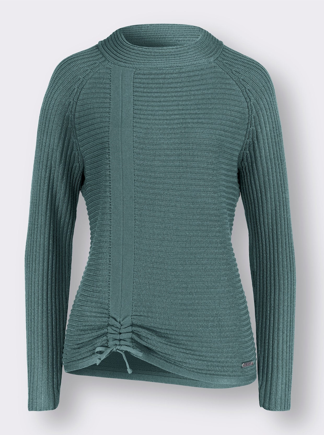 Langarm-Pullover - jade