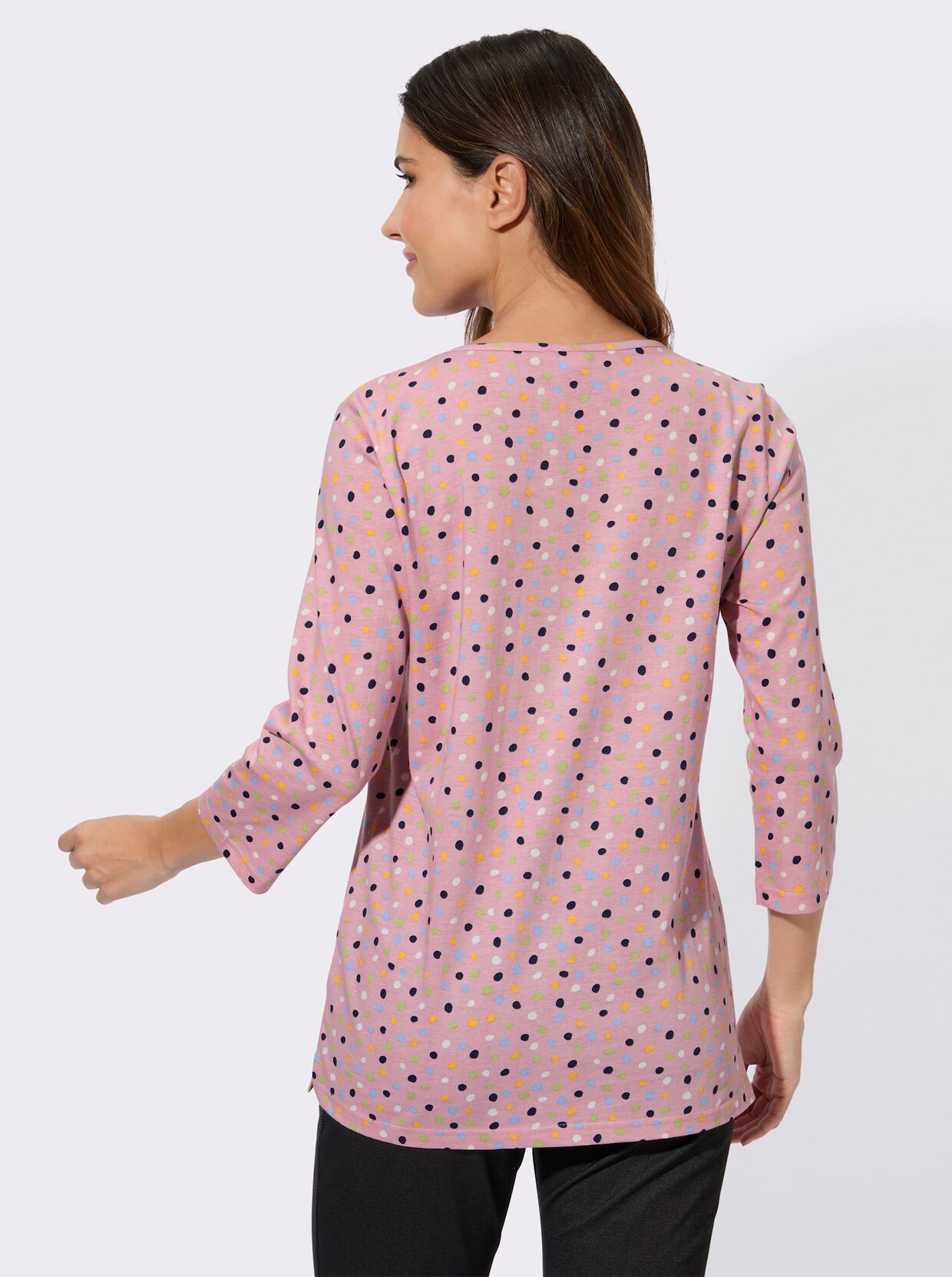 3/4-Arm-Shirt mit Grafik-Druck - rosenquarz-bedruckt