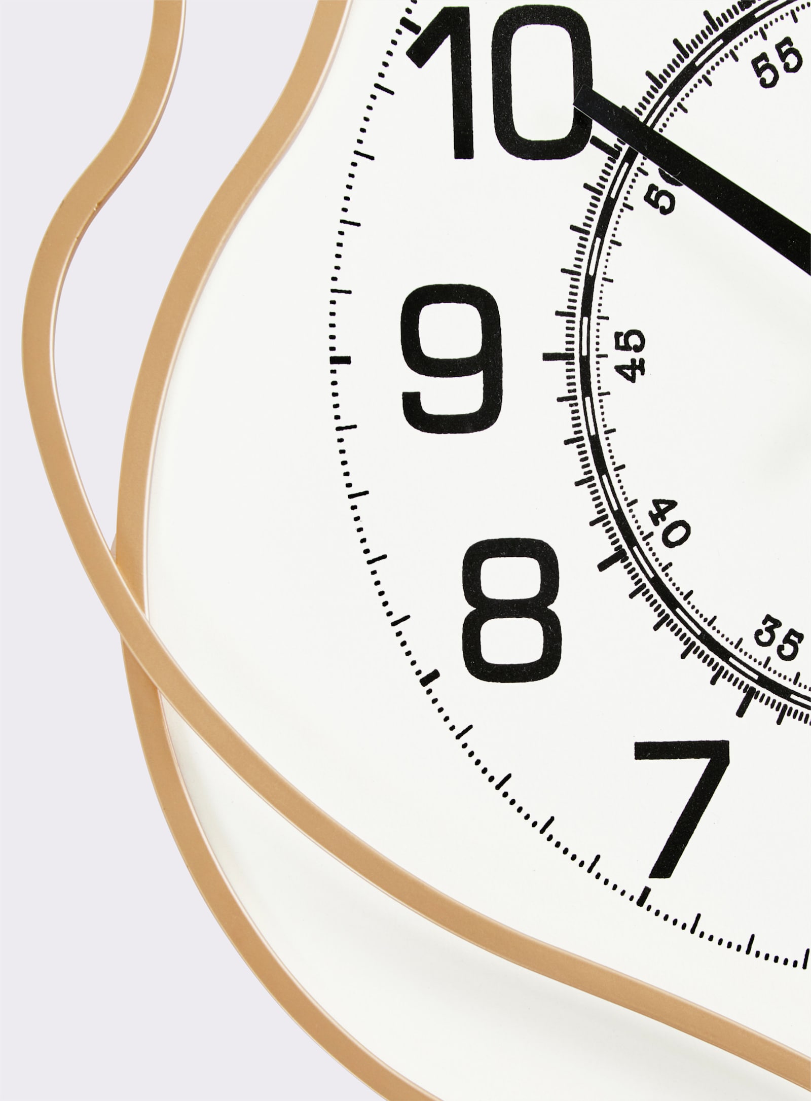 Impressionen Wanduhr - goldfarben-weiß