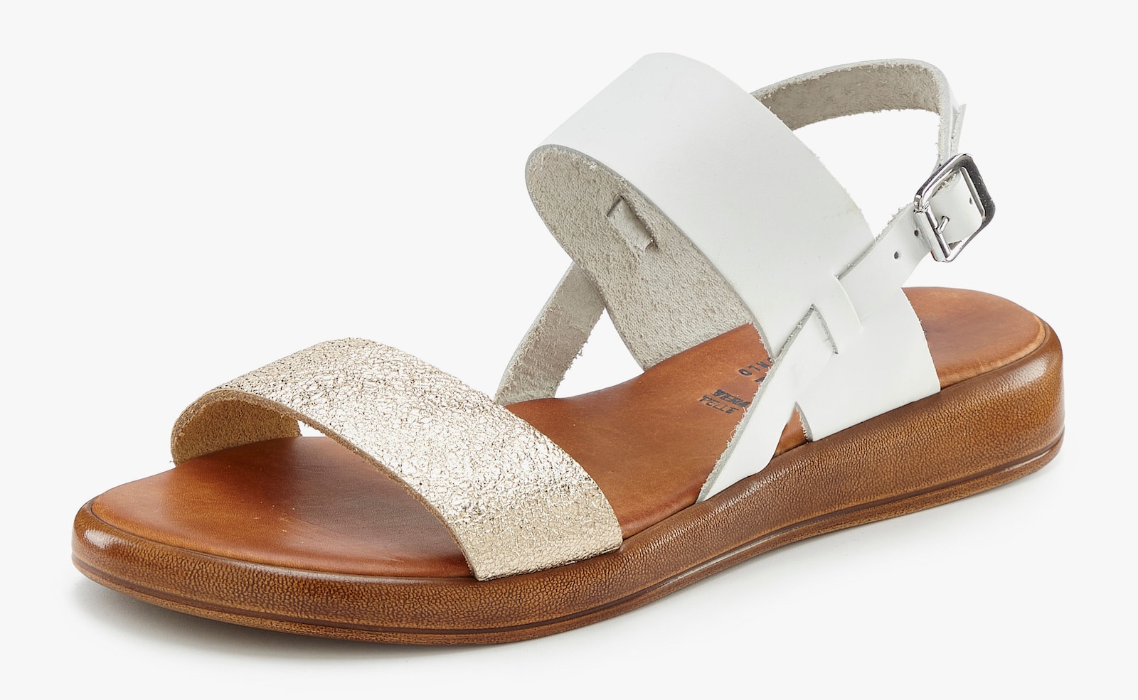 LASCANA Sandale - weiß/goldfarben