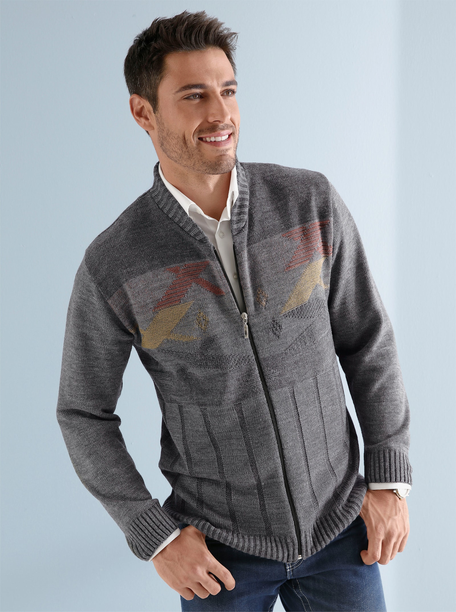 Cardigan - gråmelerad