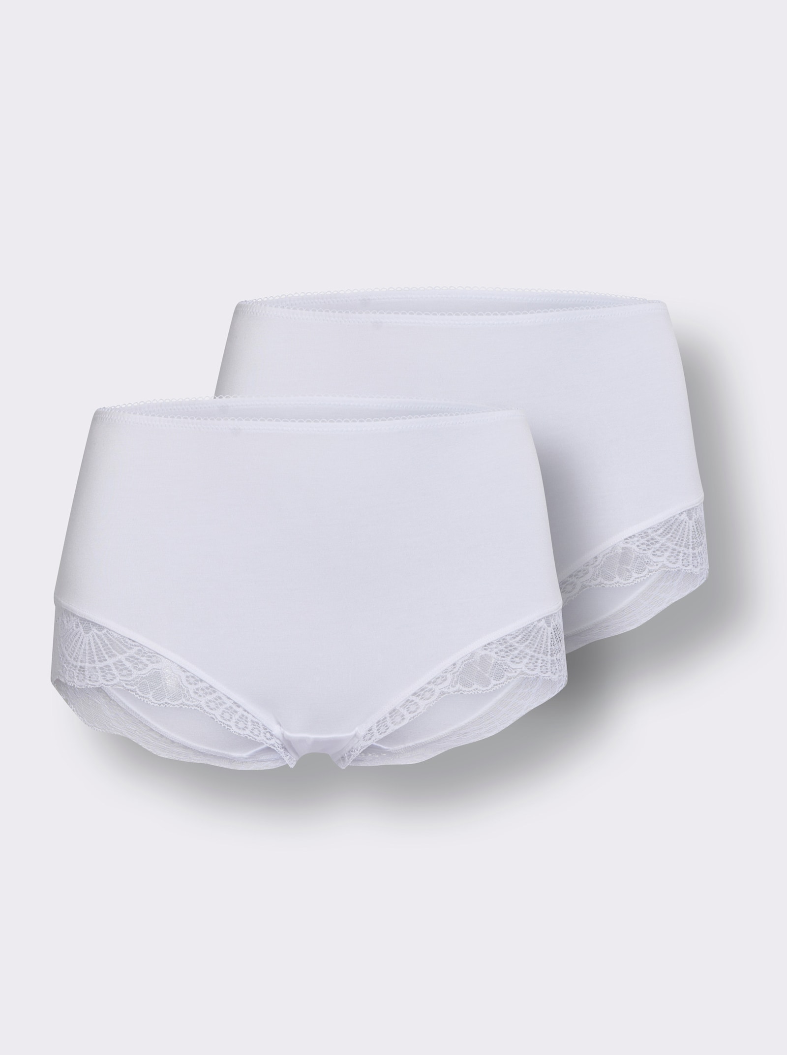 wäschepur Hipster met rand met muizentandjes - wit