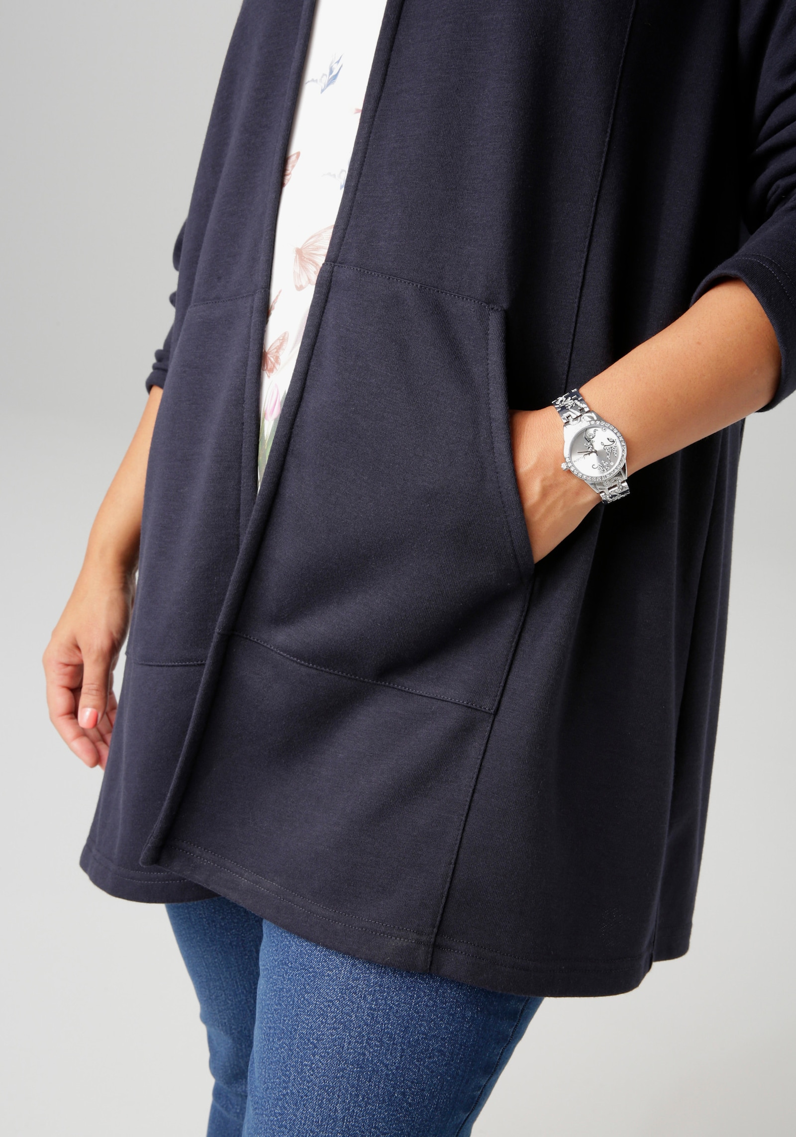 Aniston PLUS Sweatjacke - marine